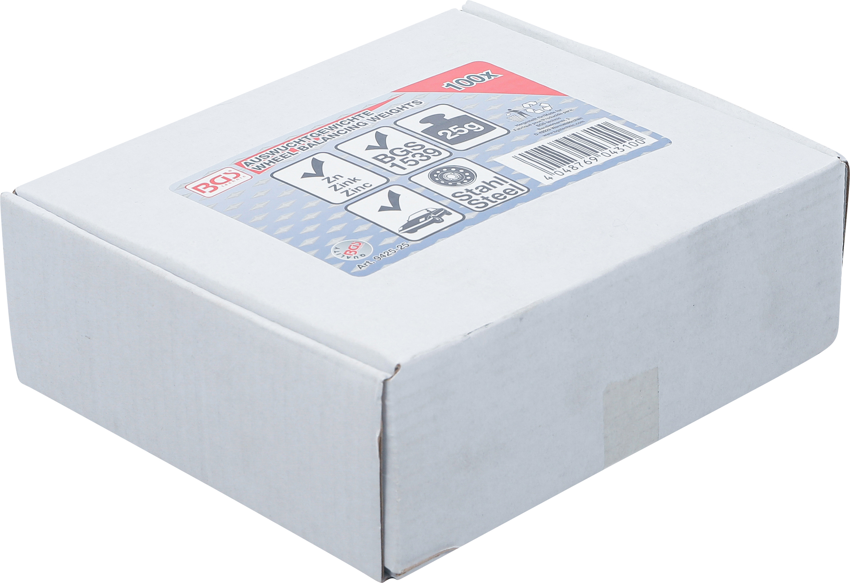 BGS Auswuchtgewichte | 25 g | 100-tlg. BGS Auswuchtgewichte | 25 g | 100-tlg.