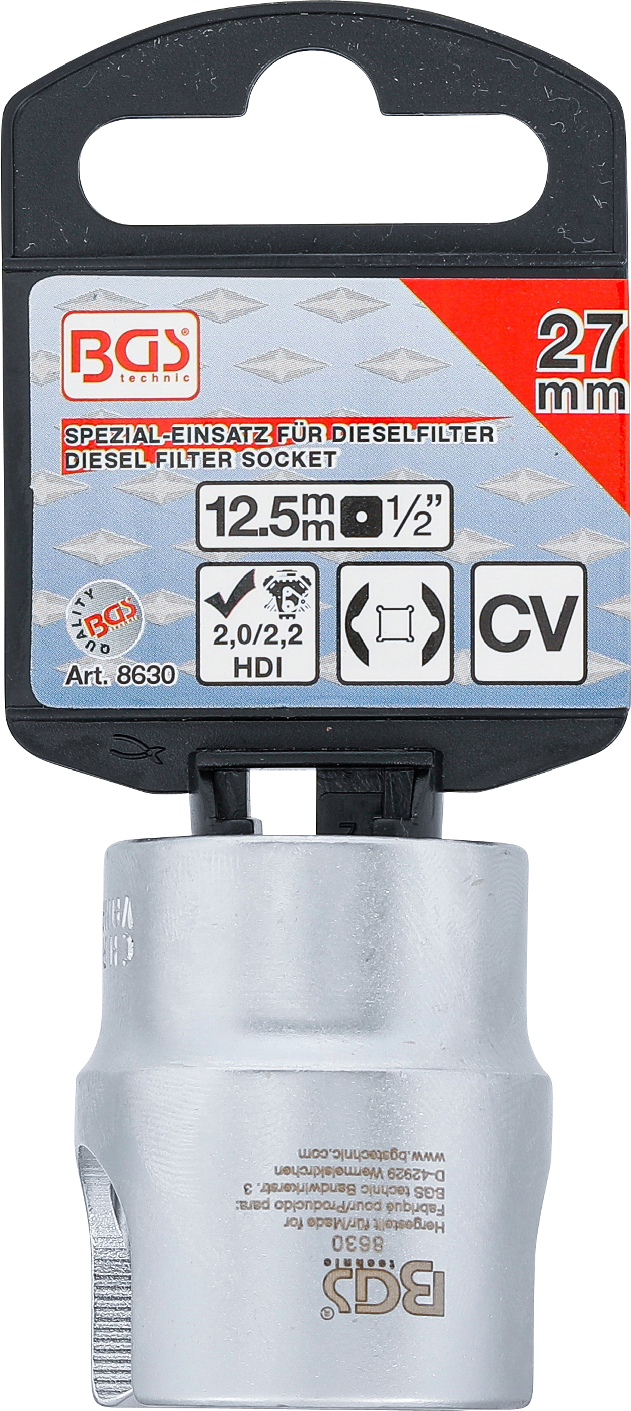 BGS Spezial-Einsatz für Dieselfilter | 27 mm