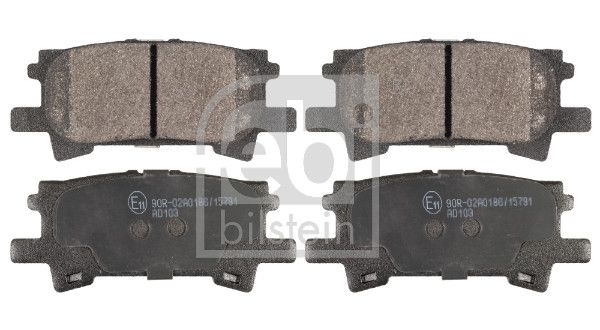 Bremsbelagsatz, Scheibenbremse “FEBI BILSTEIN 101,8 mm, 43,8 mm, ECE R90 Approved ”