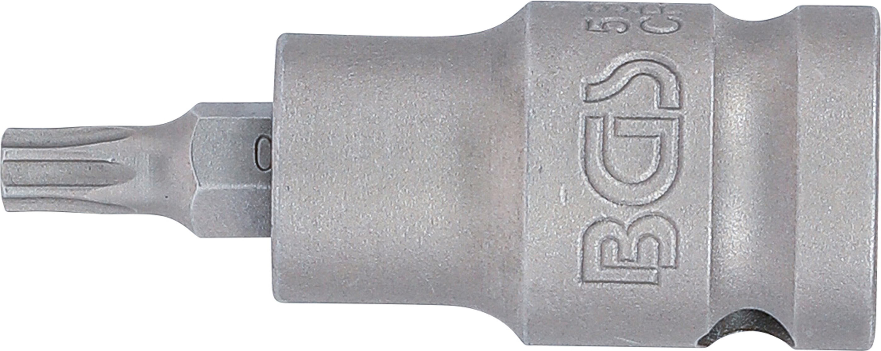 BGS Kraft-Bit-Einsatz | Länge 55 mm | Antrieb Innenvierkant 12,5 mm (1/2") | T-Profil (für Torx) T30