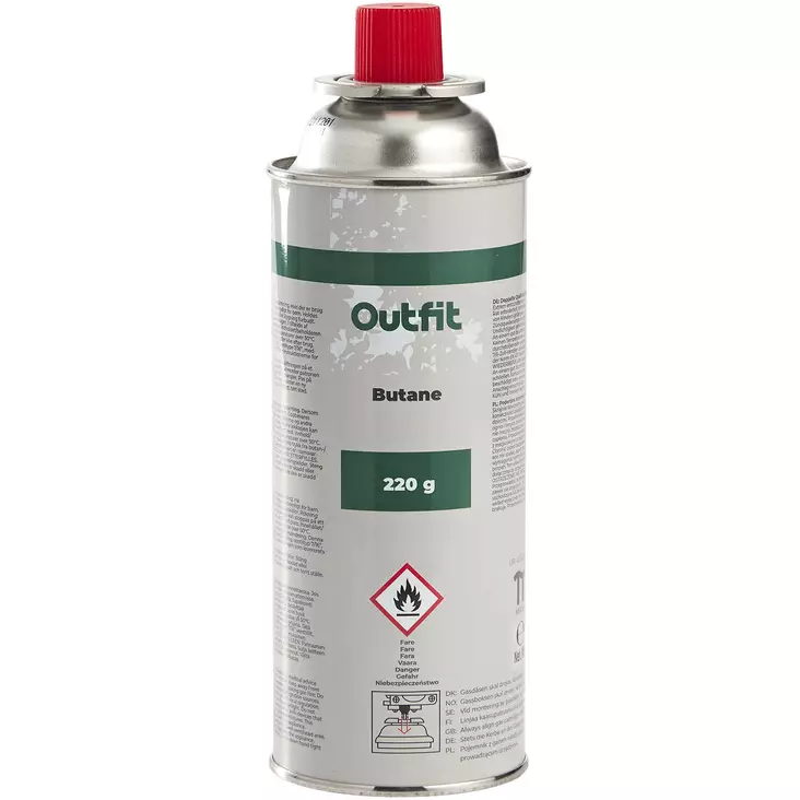 Outfit Gaskartusche 220 g Butan Propan Mix mit Gas Block System