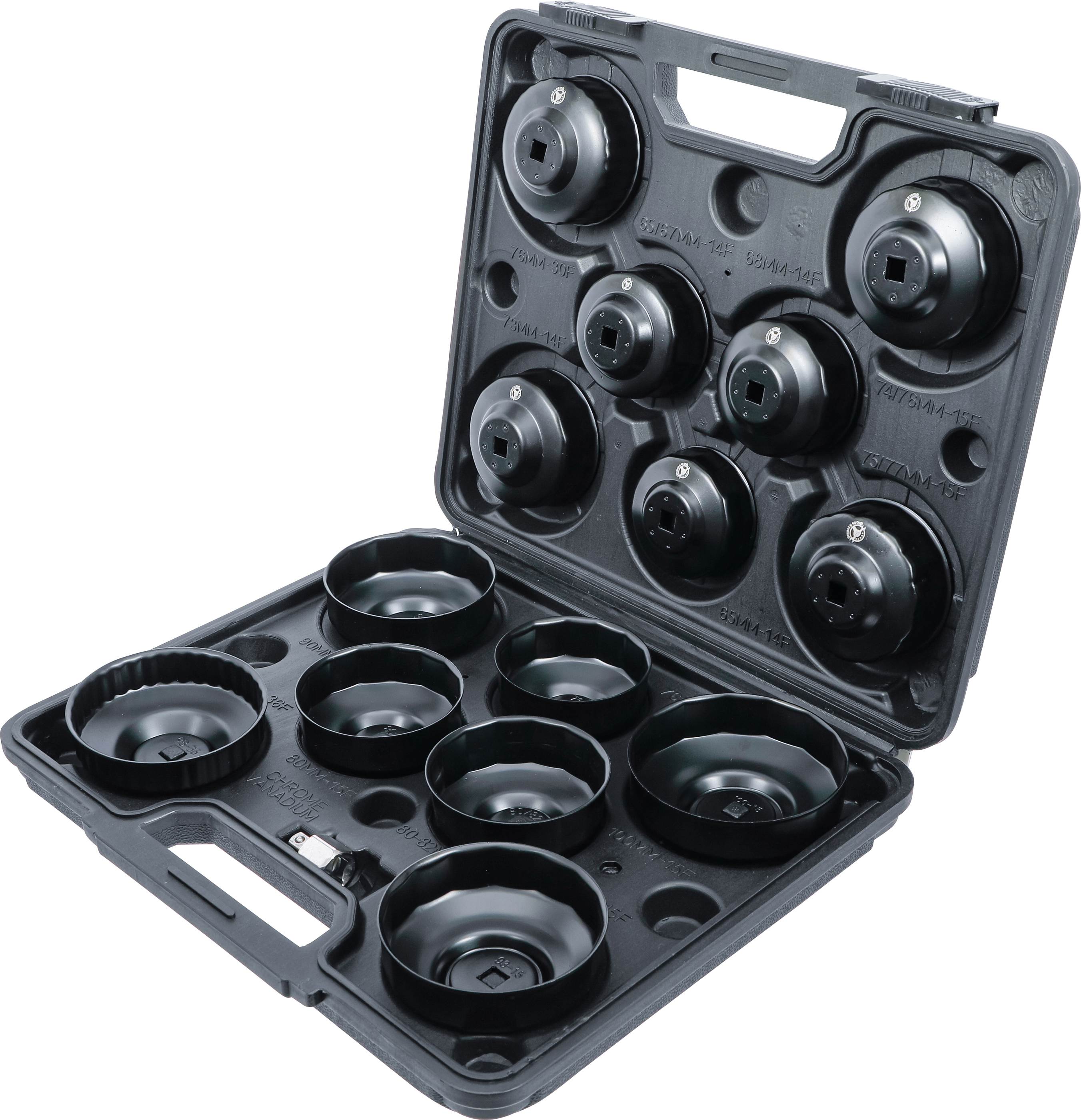 BGS Ölfilterschlüssel-Satz | Antrieb Innenvierkant 10 mm (3/8") | 14-tlg.