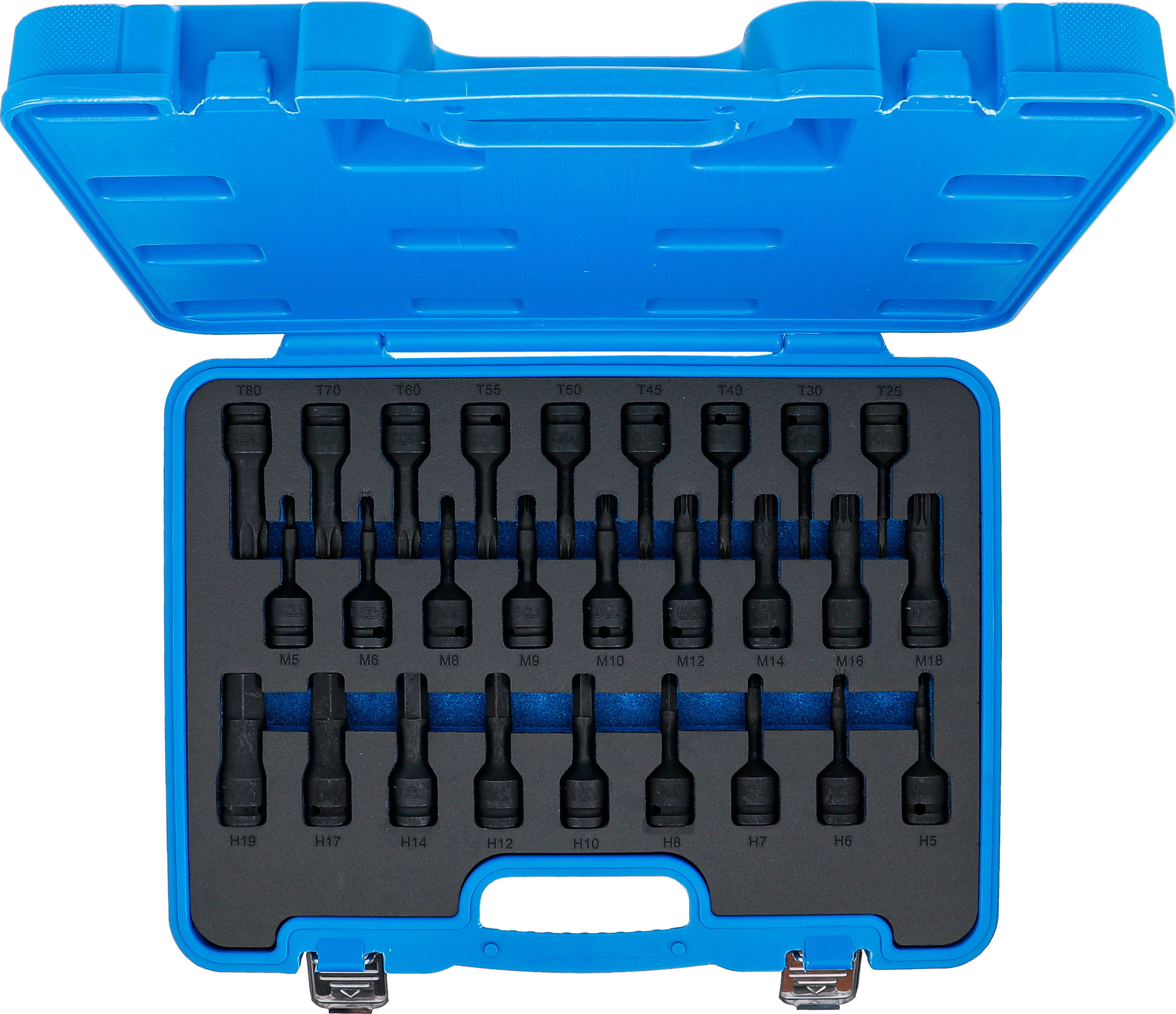 BGS Kraft-Bit-Einsatz-Satz | Antrieb Innenvierkant 12,5 mm (1/2") | 27-tlg.