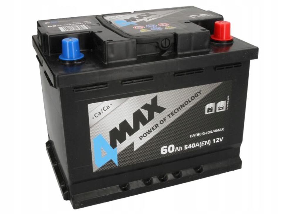 Starterbatterie 4MAX Autobatterie 12V 60Ah 540A