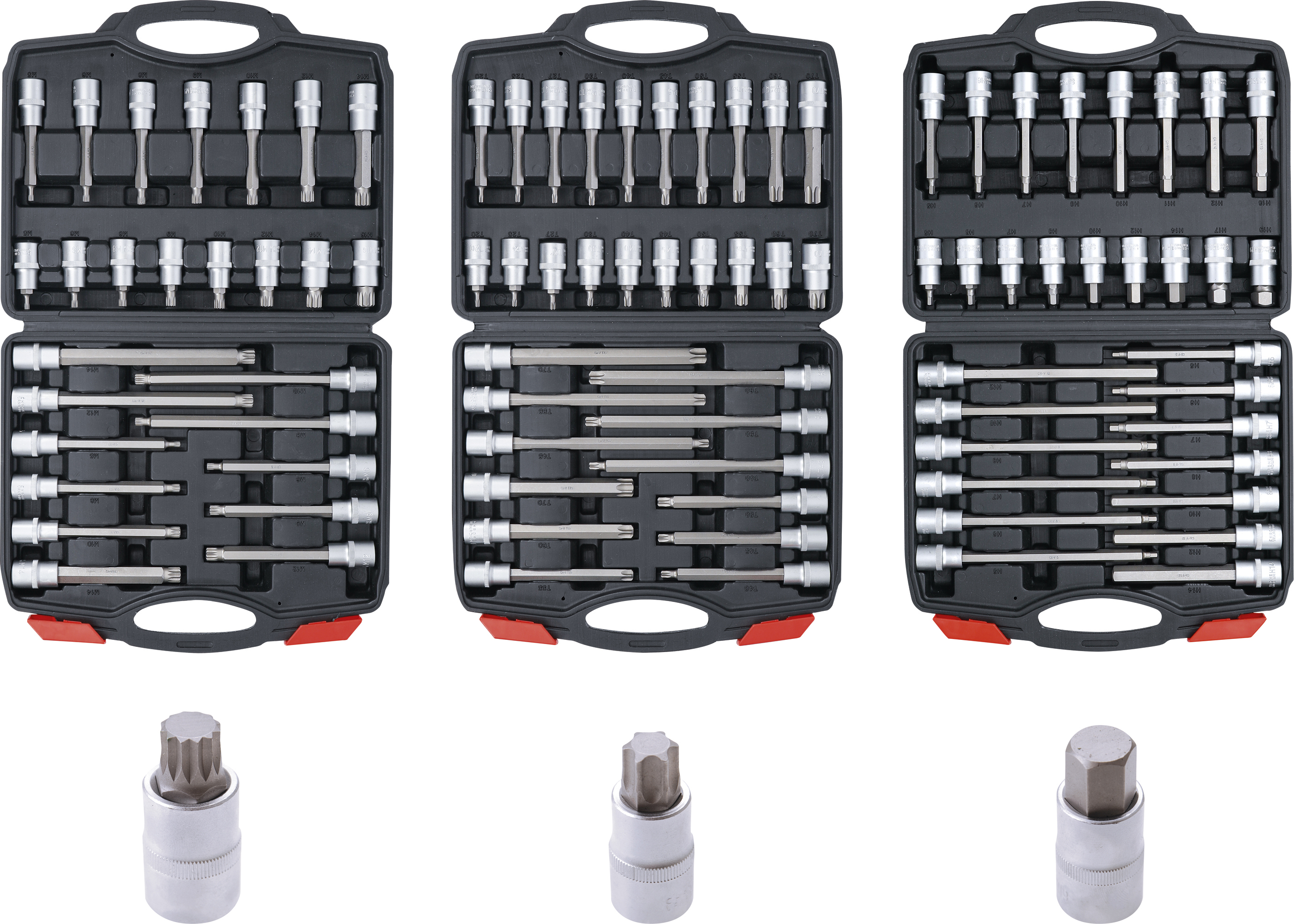 BGS Bit-Einsatz-Sortiment | Antrieb Innenvierkant 12,5 mm (1/2") | 88-tlg.