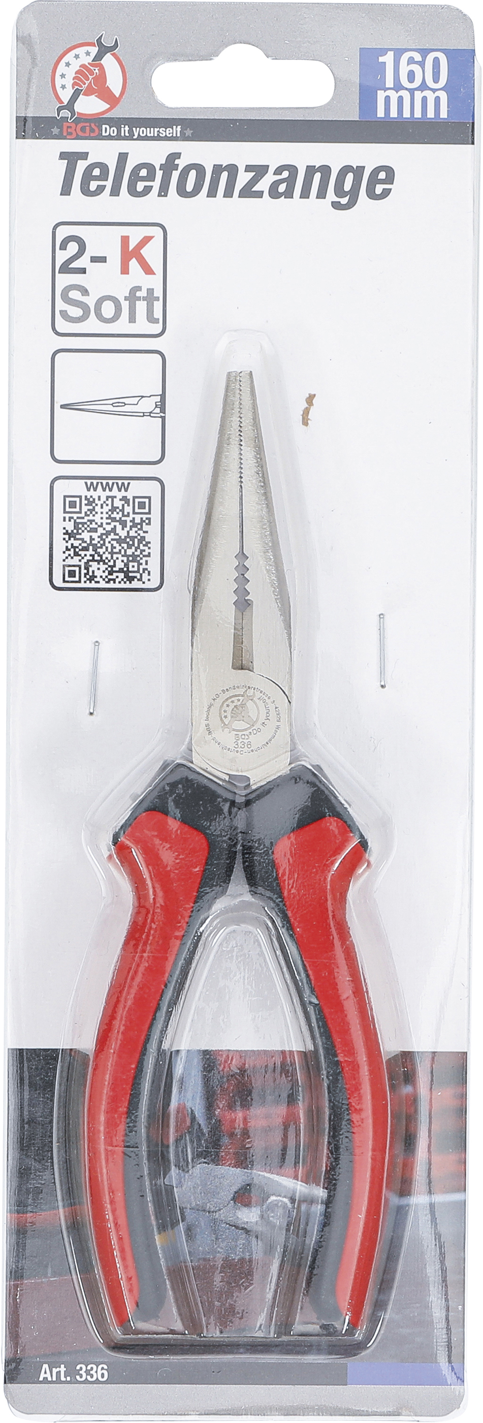 BGS Telefonzange | gerade | 160 mm