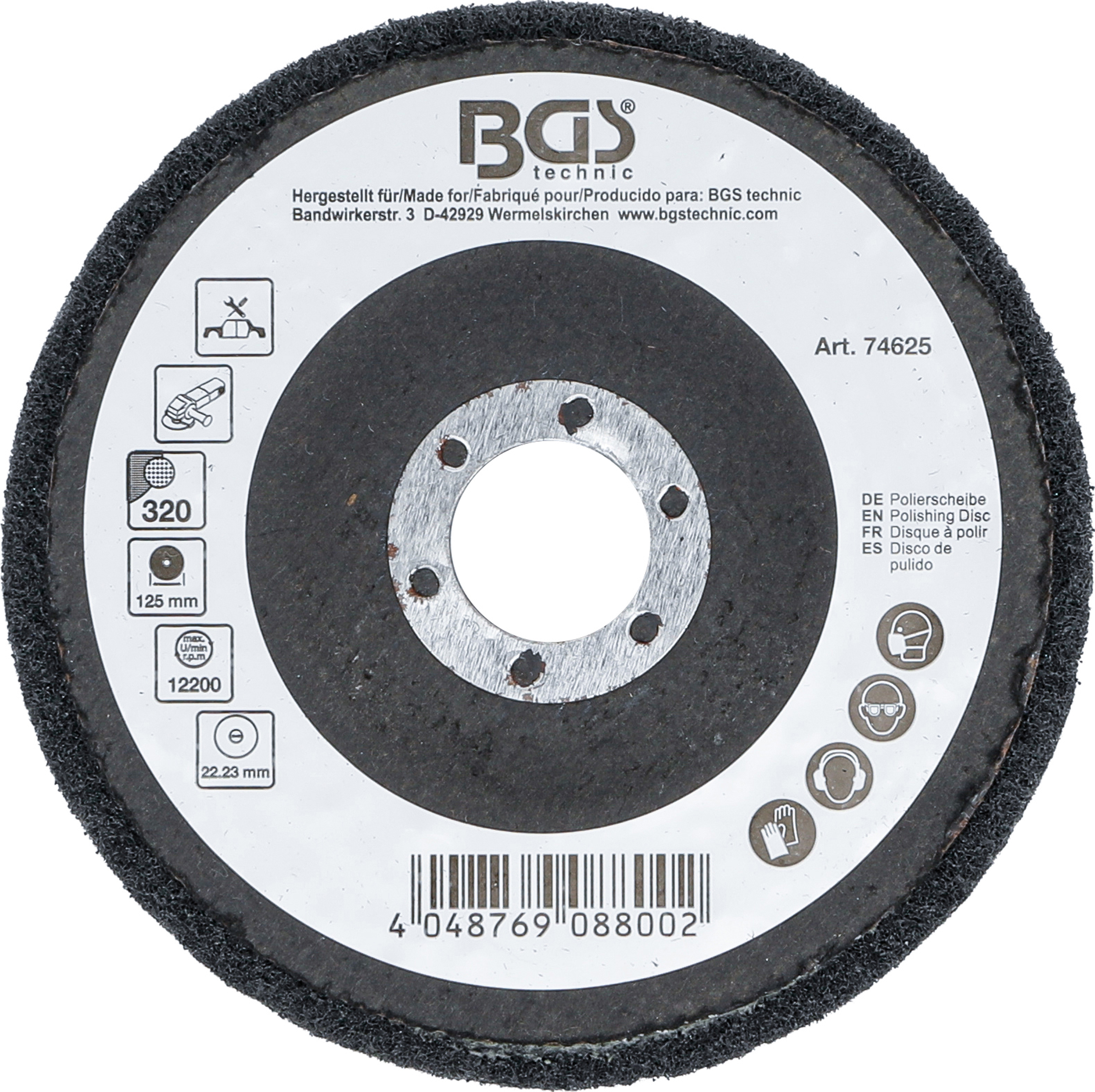 BGS Polierscheibe | Siliziumkarbid | Ø 125 mm | Körnung 320