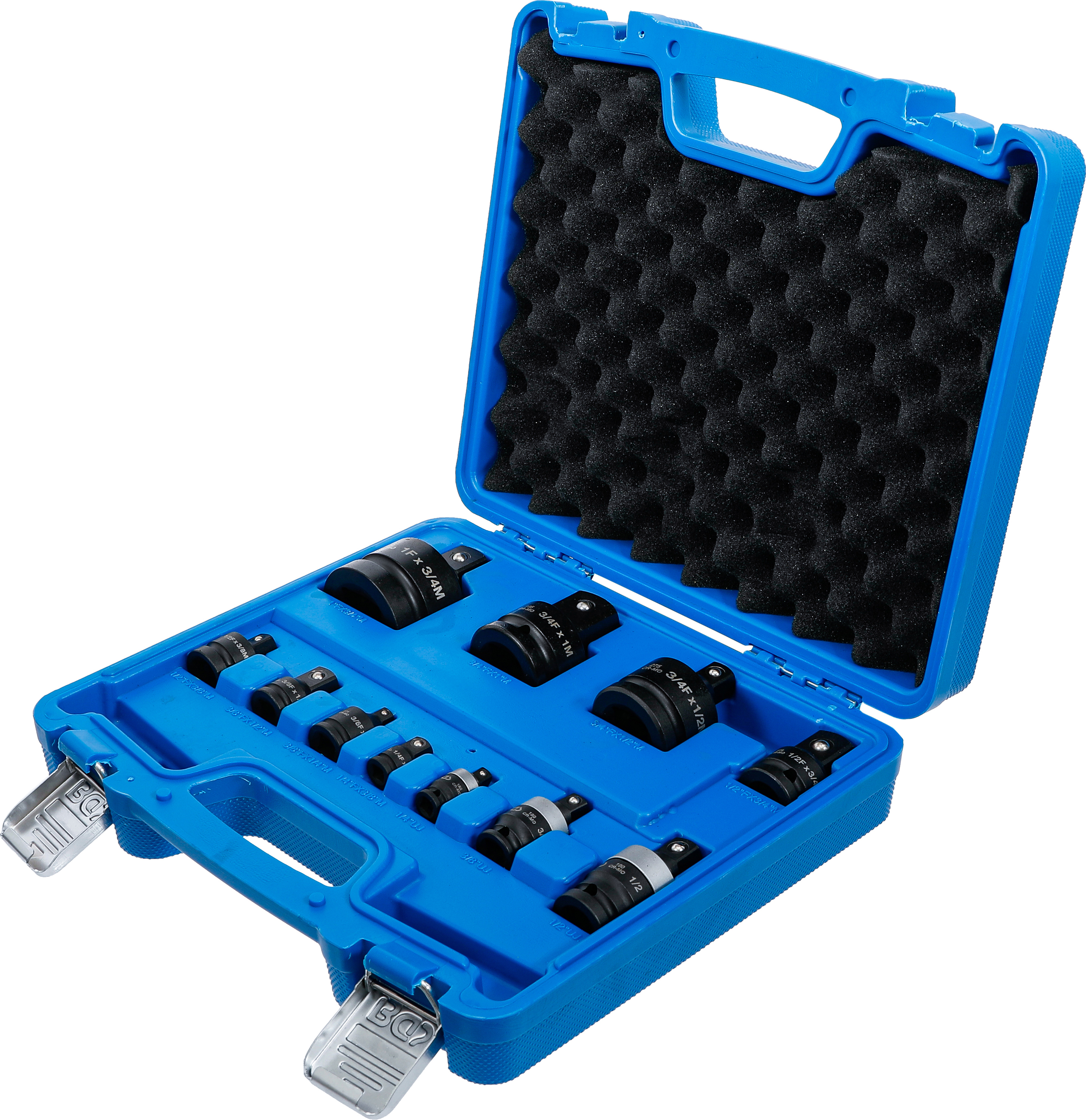 BGS Kraft-Adapter- und Kugelgelenk-Satz | 6,3 mm (1/4") - 25 mm (1") | 11-tlg.