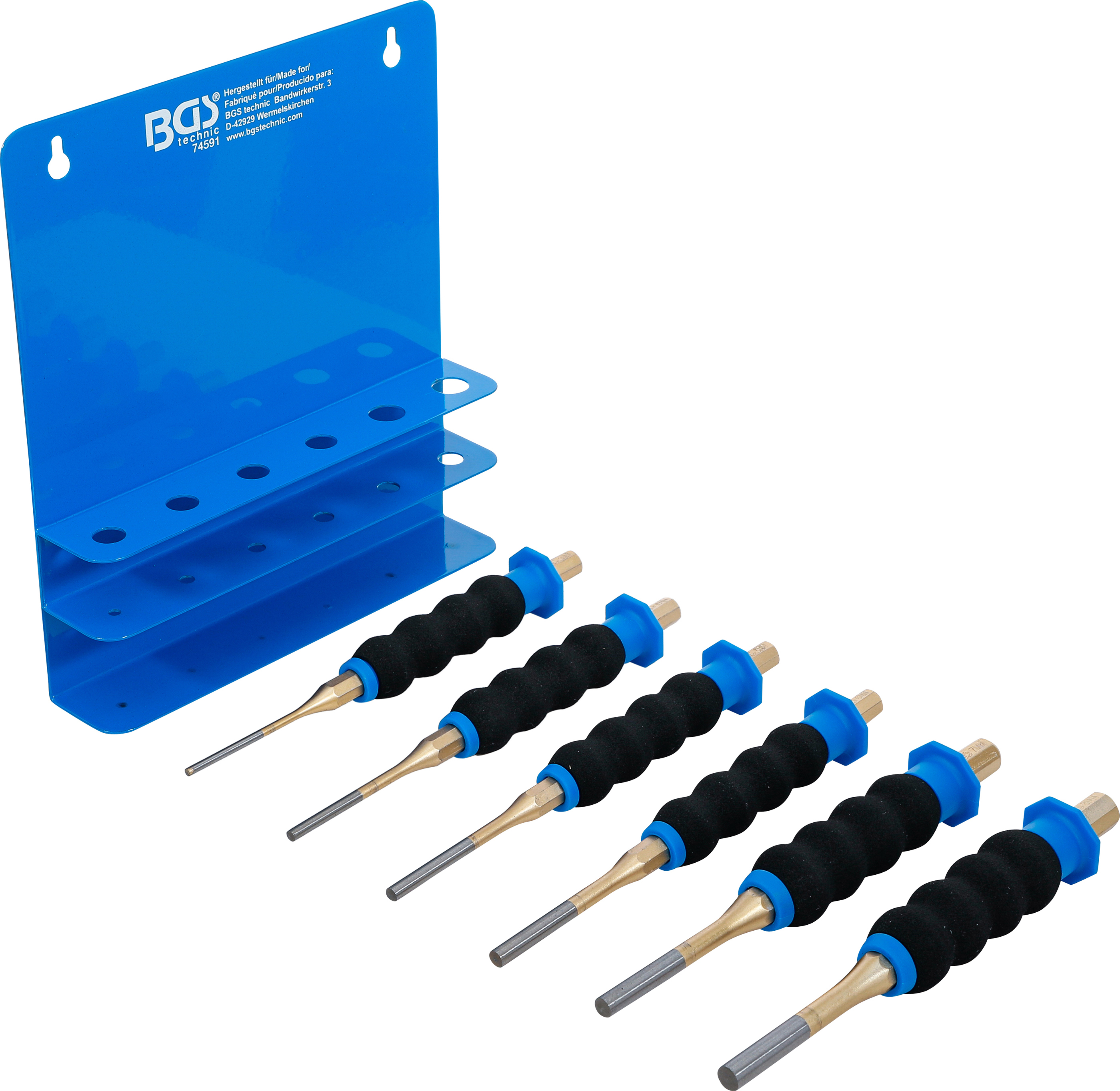 BGS Splintentreiber-Satz | mit Handschutz | 180 mm | 3 - 8 mm | 6-tlg.