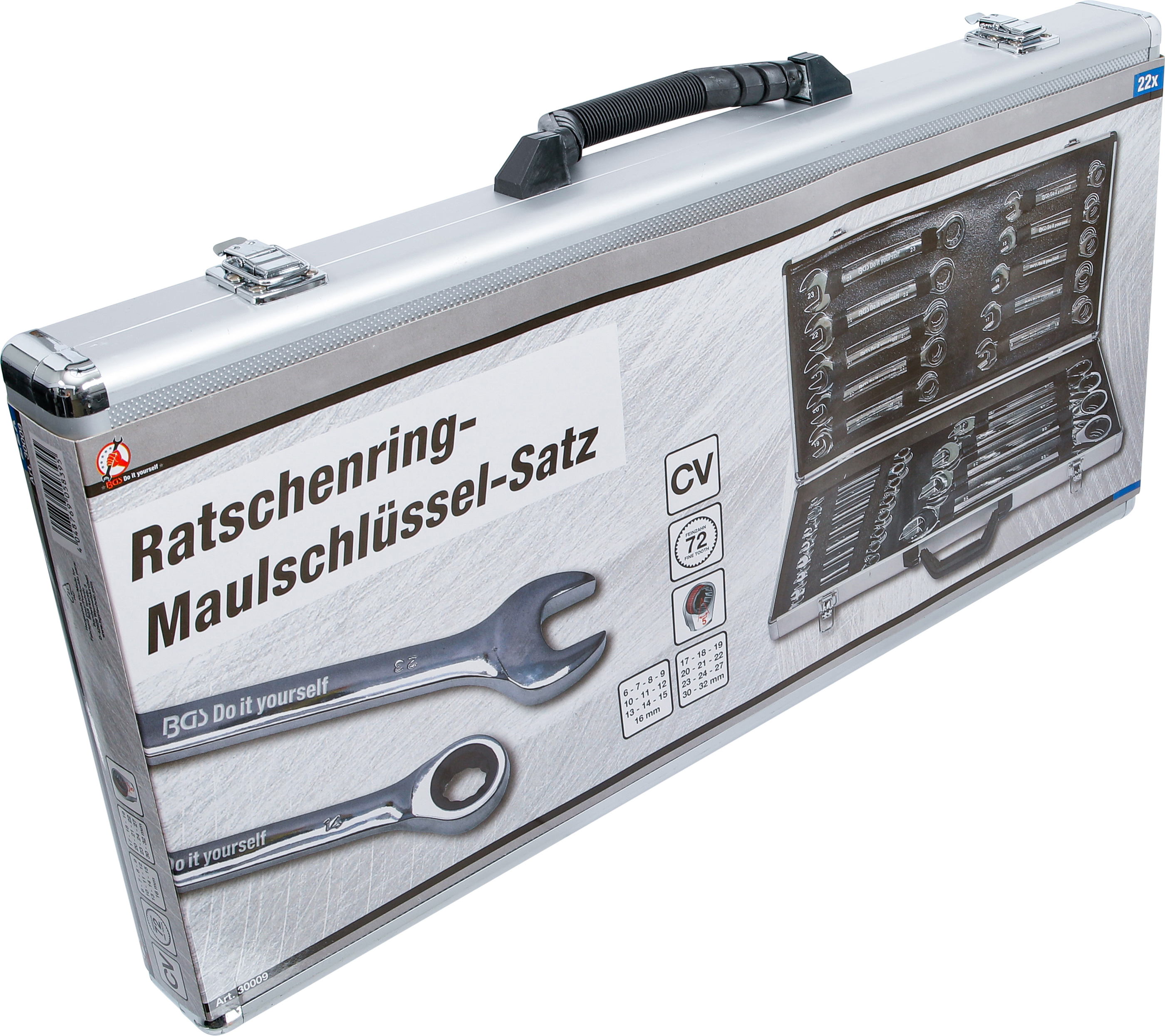 BGS Ratschenring-Maulschlüssel-Satz | SW 6 - 32 mm | 22-tlg.