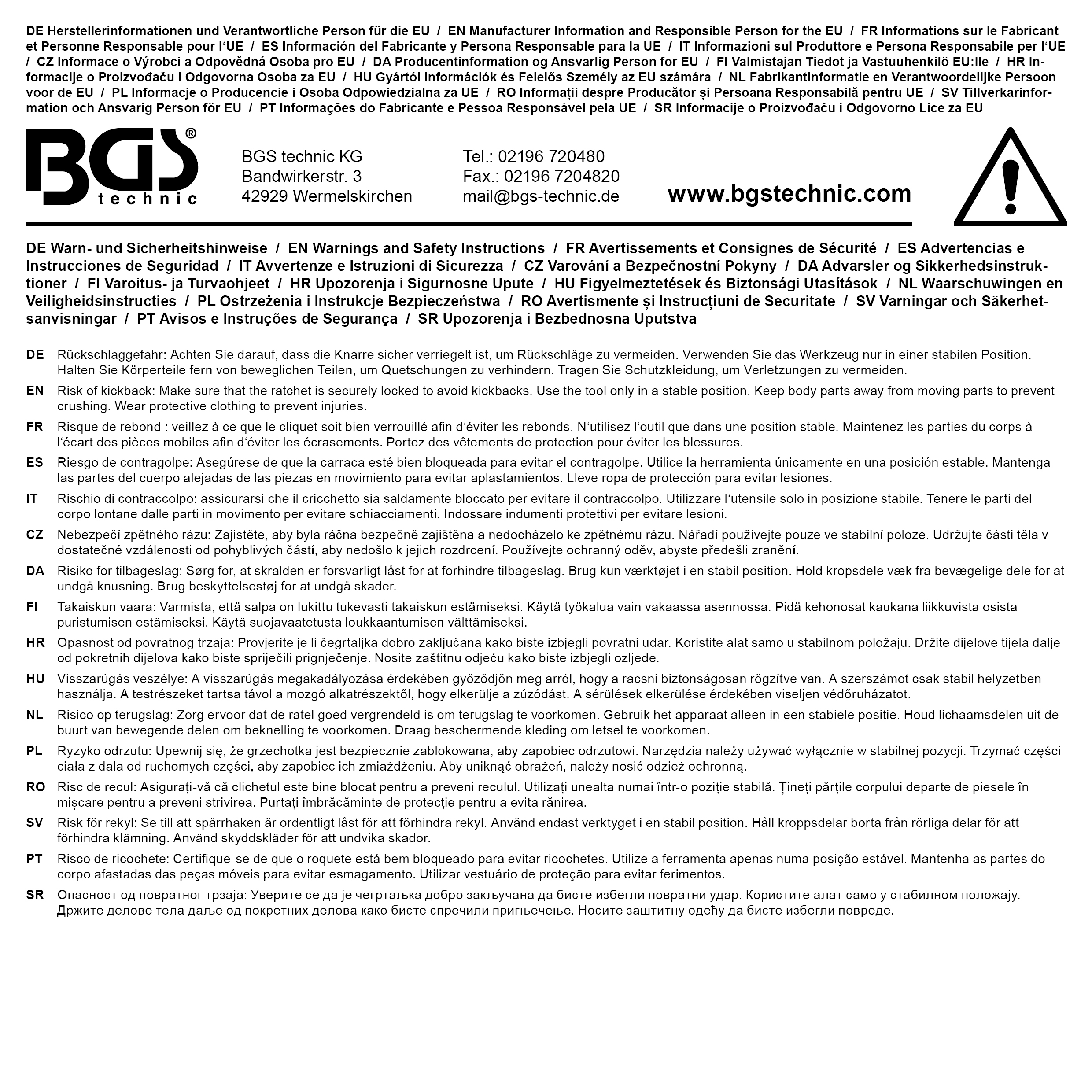 BGS Umschaltknarre mit Drehgriff | Abtrieb Außenvierkant 12,5 mm (1/2")