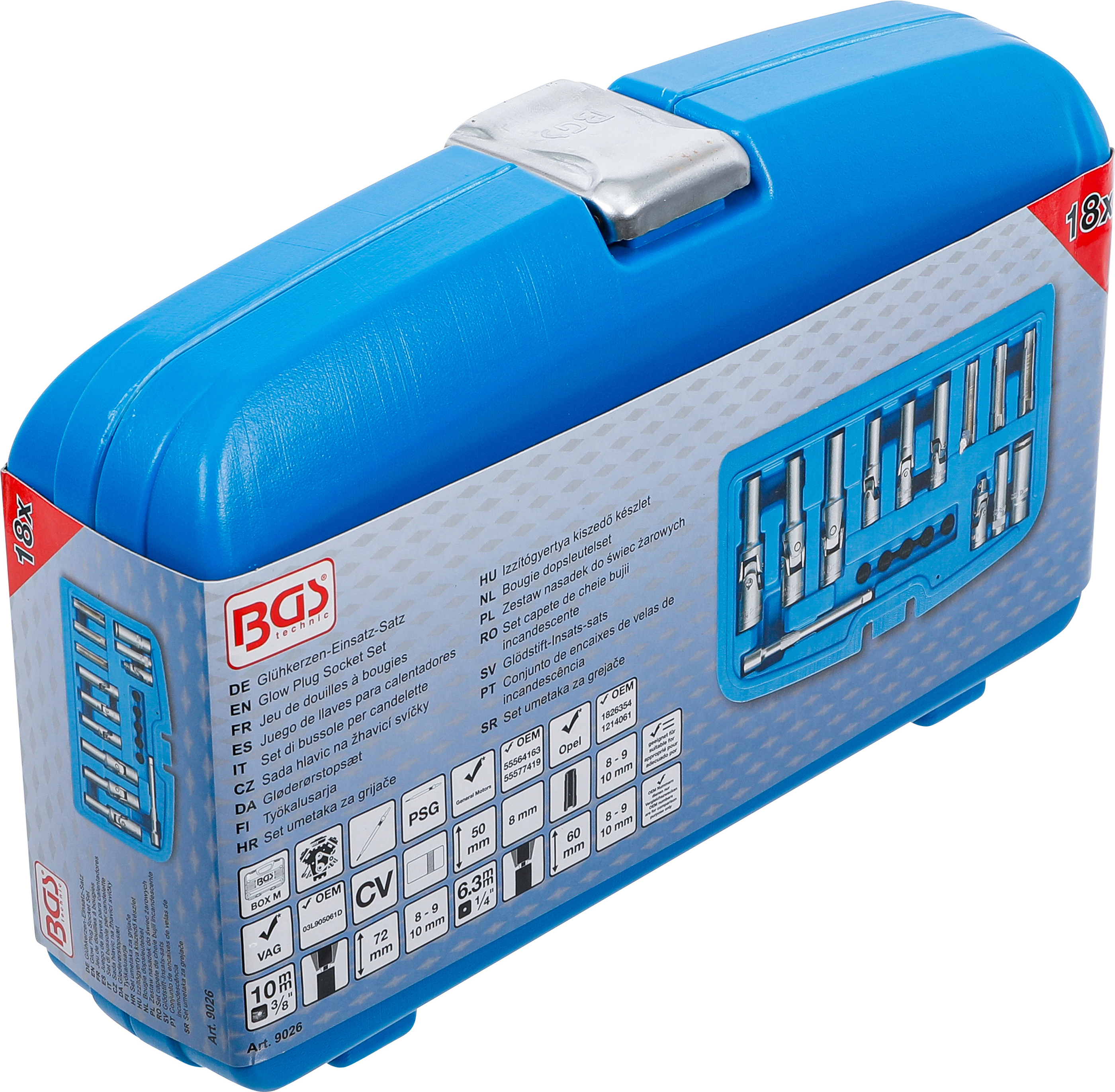 BGS Glühkerzen-Einsatz-Satz | 18-tlg.