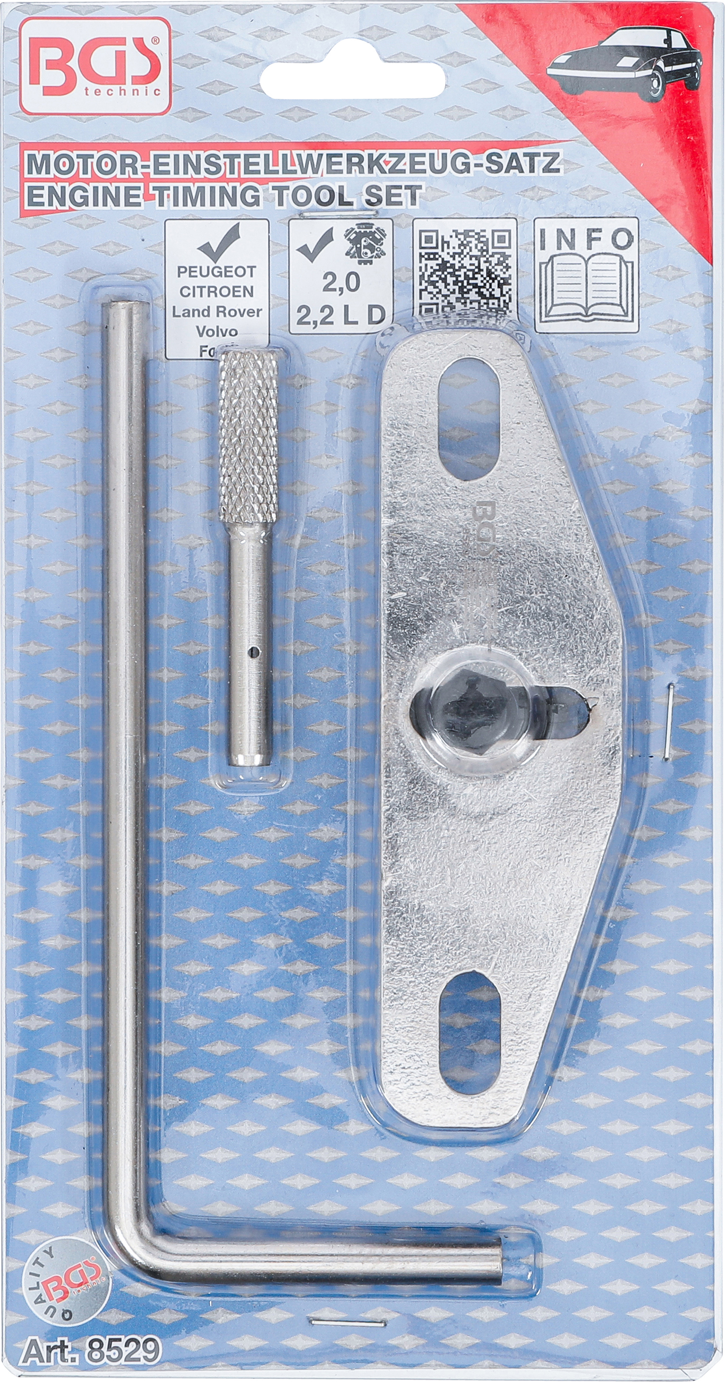 BGS Motor-Einstellwerkzeug-Satz | für Rover, Peugeot, Ford, Volvo 2.0, 2.2l D