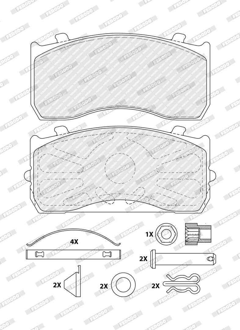 Bremsbelagsatz, Scheibenbremse
