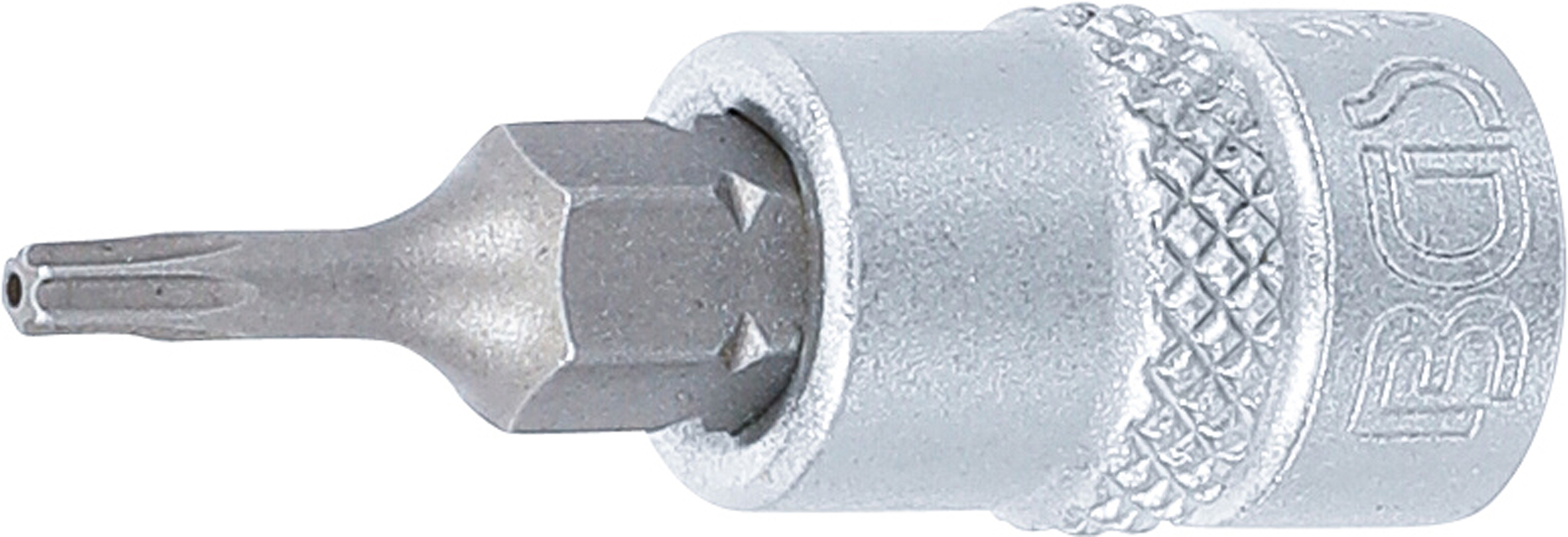 BGS Bit-Einsatz | Antrieb Innenvierkant 6,3 mm (1/4") | T-Profil (für Torx) mit Bohrung T8