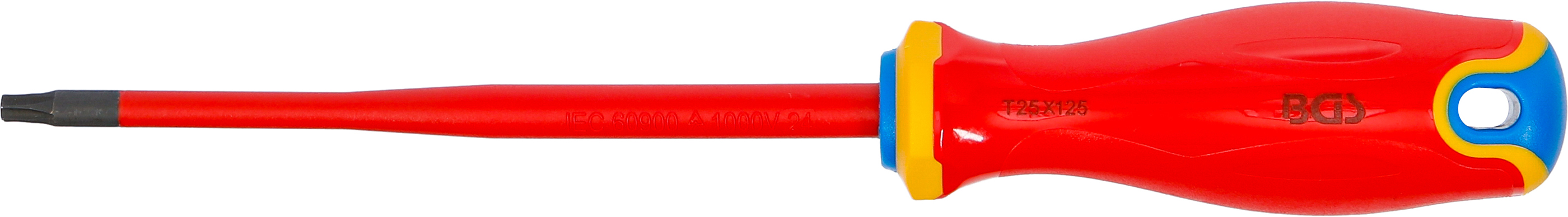 BGS VDE-Schraubendreher | extra dünne Spitze | T-Profil (für Torx) T25