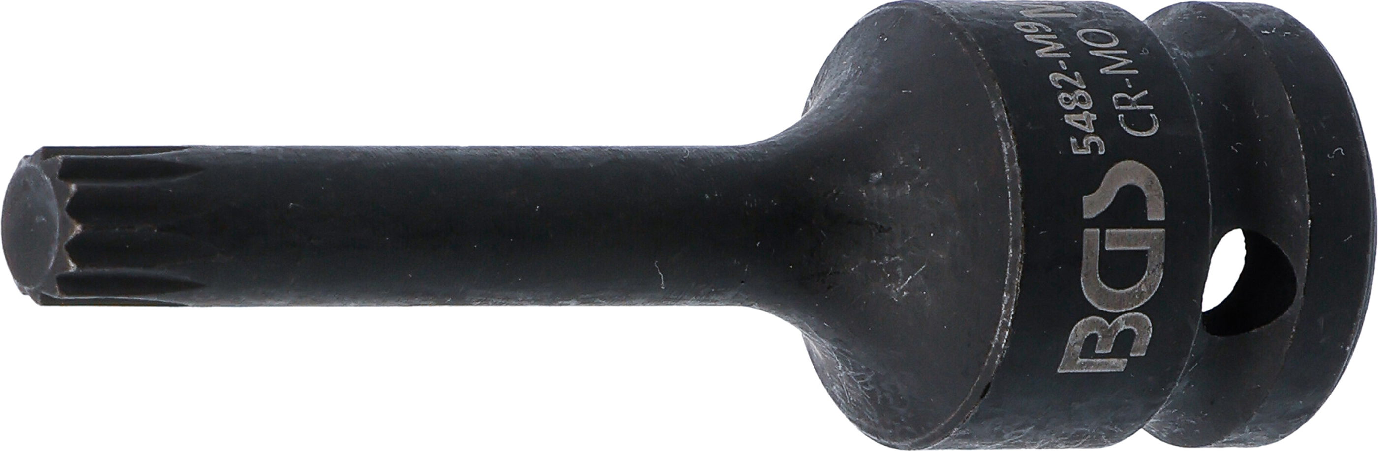 BGS Kraft-Bit-Einsatz | Länge 75 mm | Antrieb Innenvierkant 12,5 mm (1/2") | Innenvielzahn (für XZN) M9