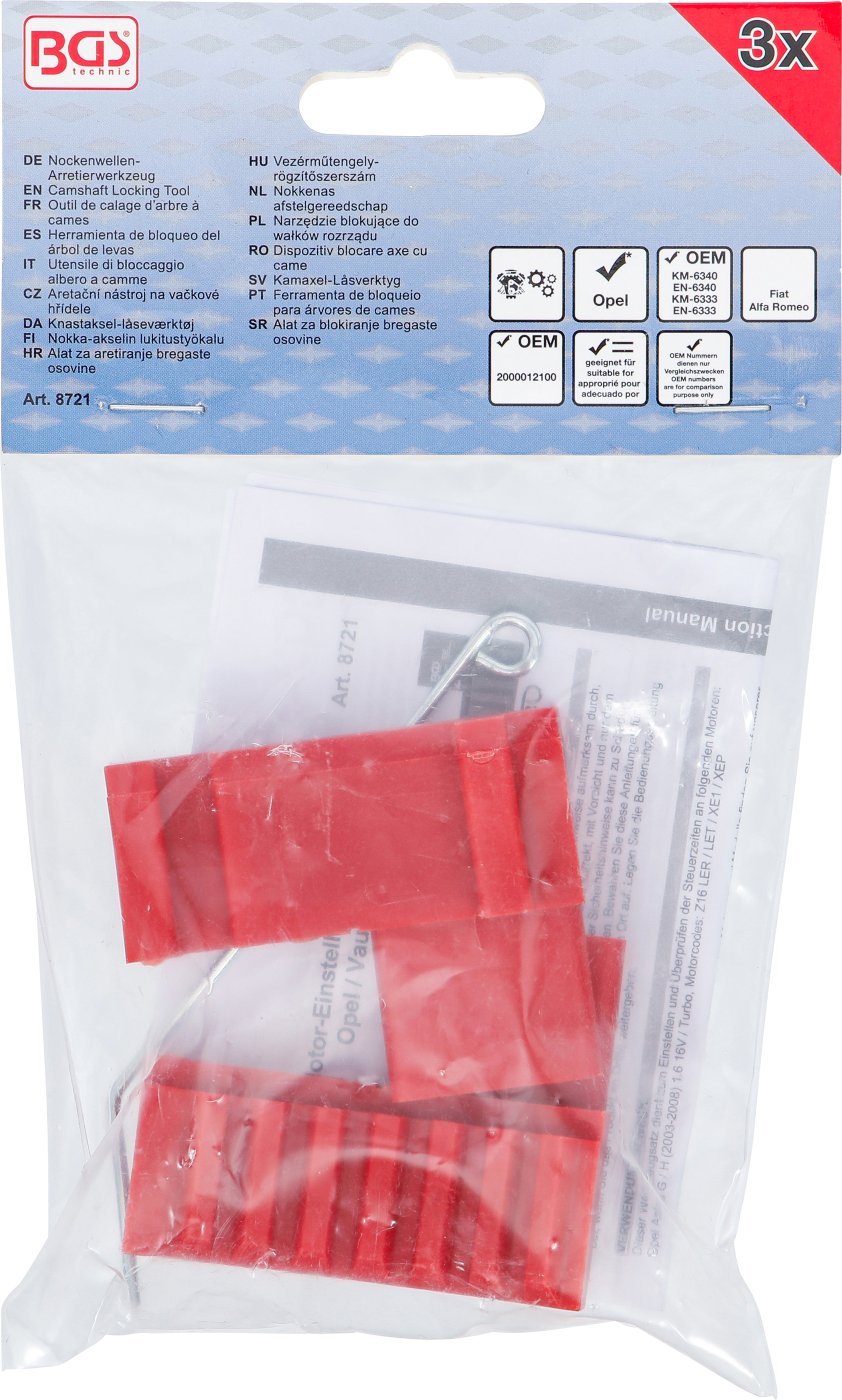 BGS Nockenwellen-Arretierwerkzeug | für Opel 1.6 / 1.8