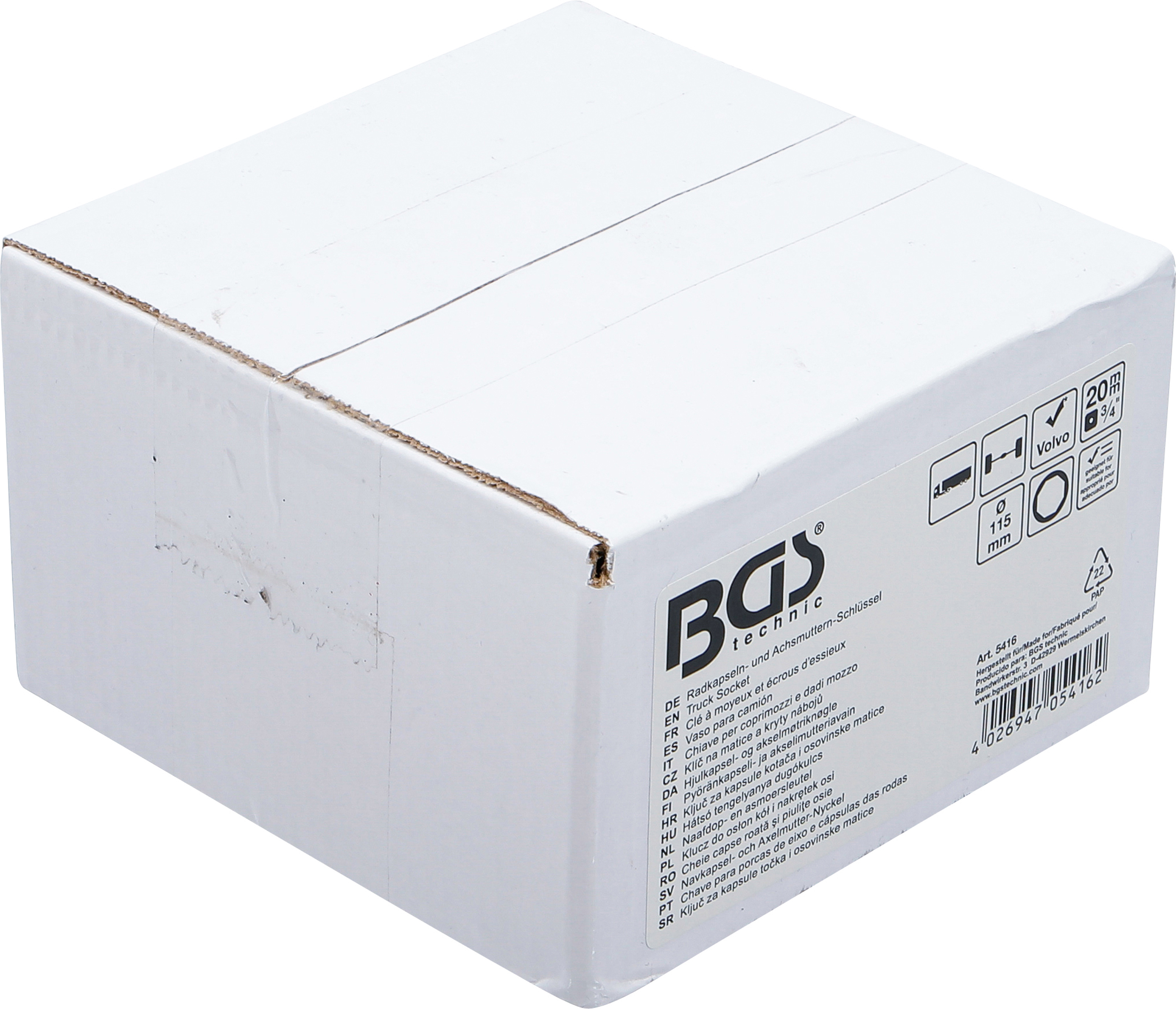 BGS Radkapseln- und Achsmuttern-Schlüssel | 8-kant | Ø 115 mm | für Volvo