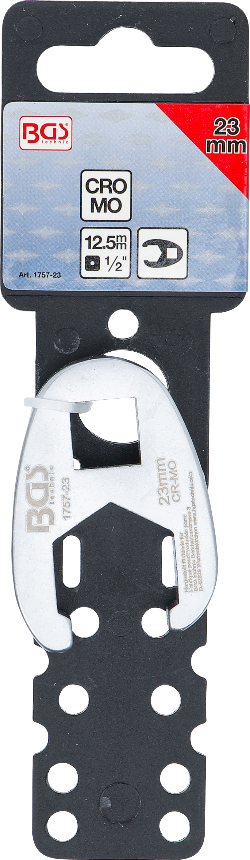 BGS Hahnenfußschlüssel | Antrieb Innenvierkant 12,5 mm (1/2") | SW 23 mm