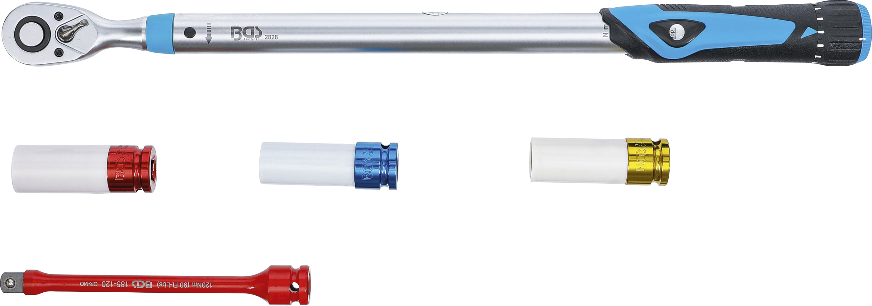 BGS Drehmomentschlüssel-Satz | 12,5 mm (1/2") | 40 - 200 Nm