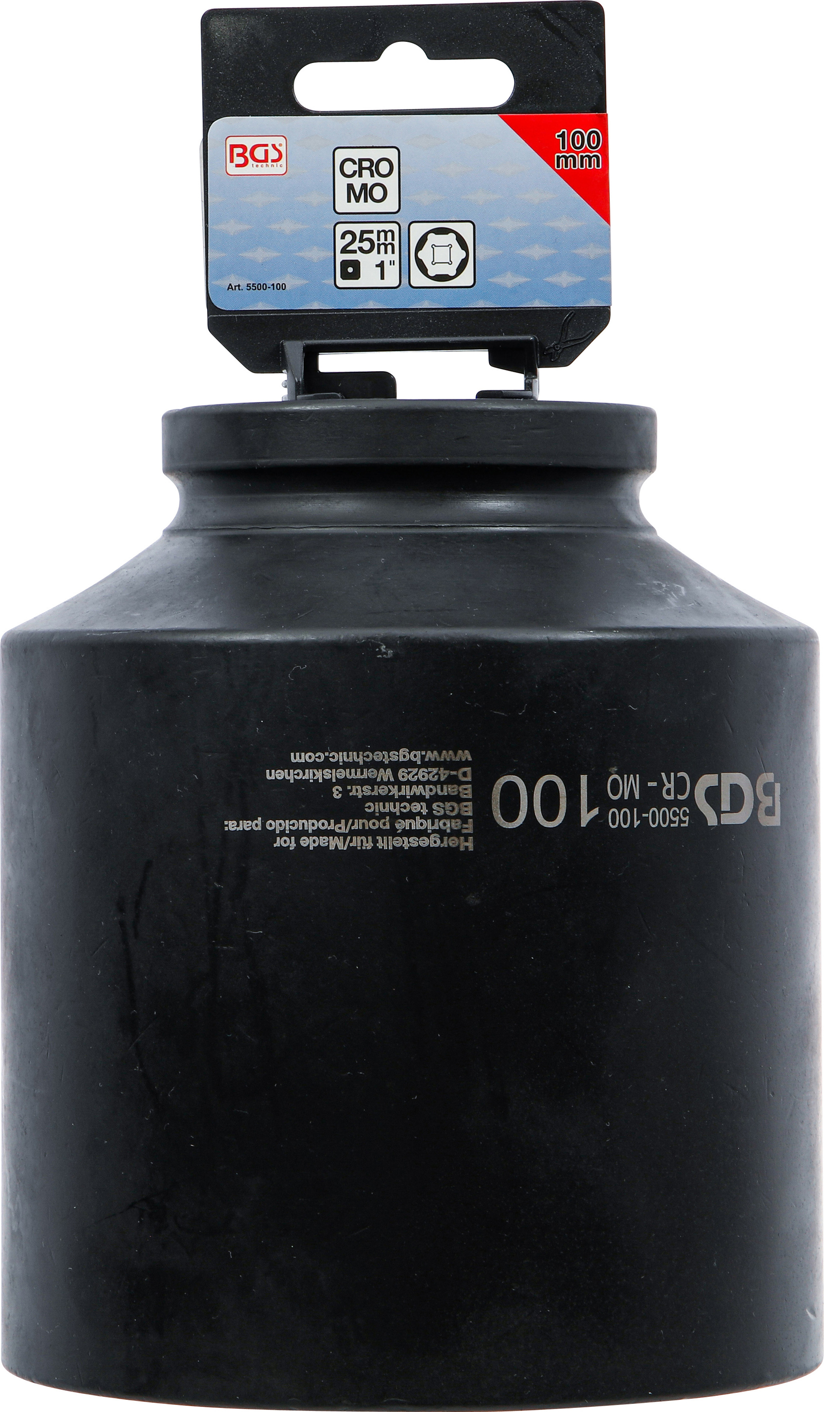 BGS Kraft-Steckschlüssel-Einsatz Sechskant, tief | Antrieb Innenvierkant 25 mm (1") | SW 100 mm