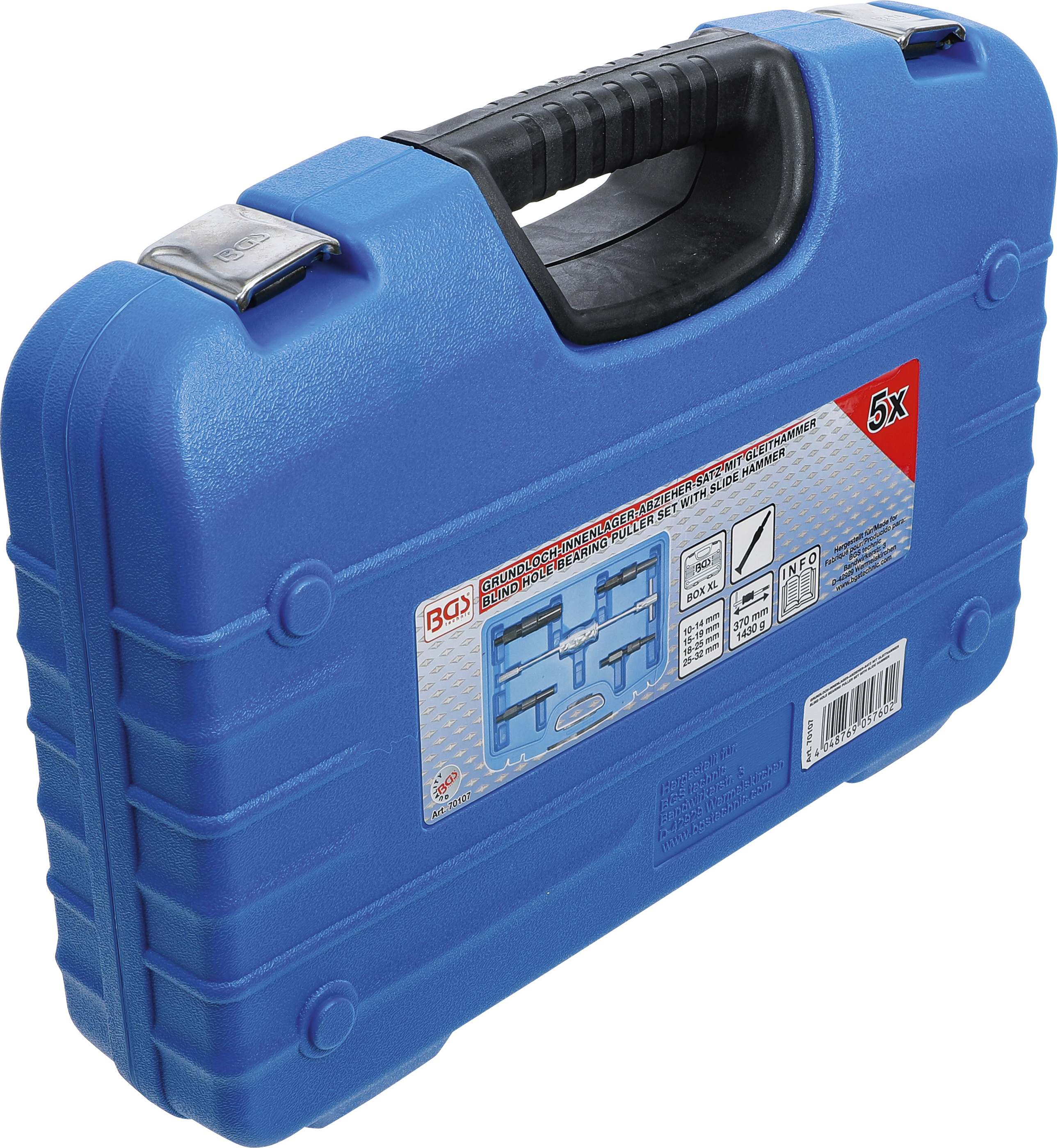 BGS Grundloch-Innenlager-Abzieher-Satz mit Gleithammer | 5-tlg.
