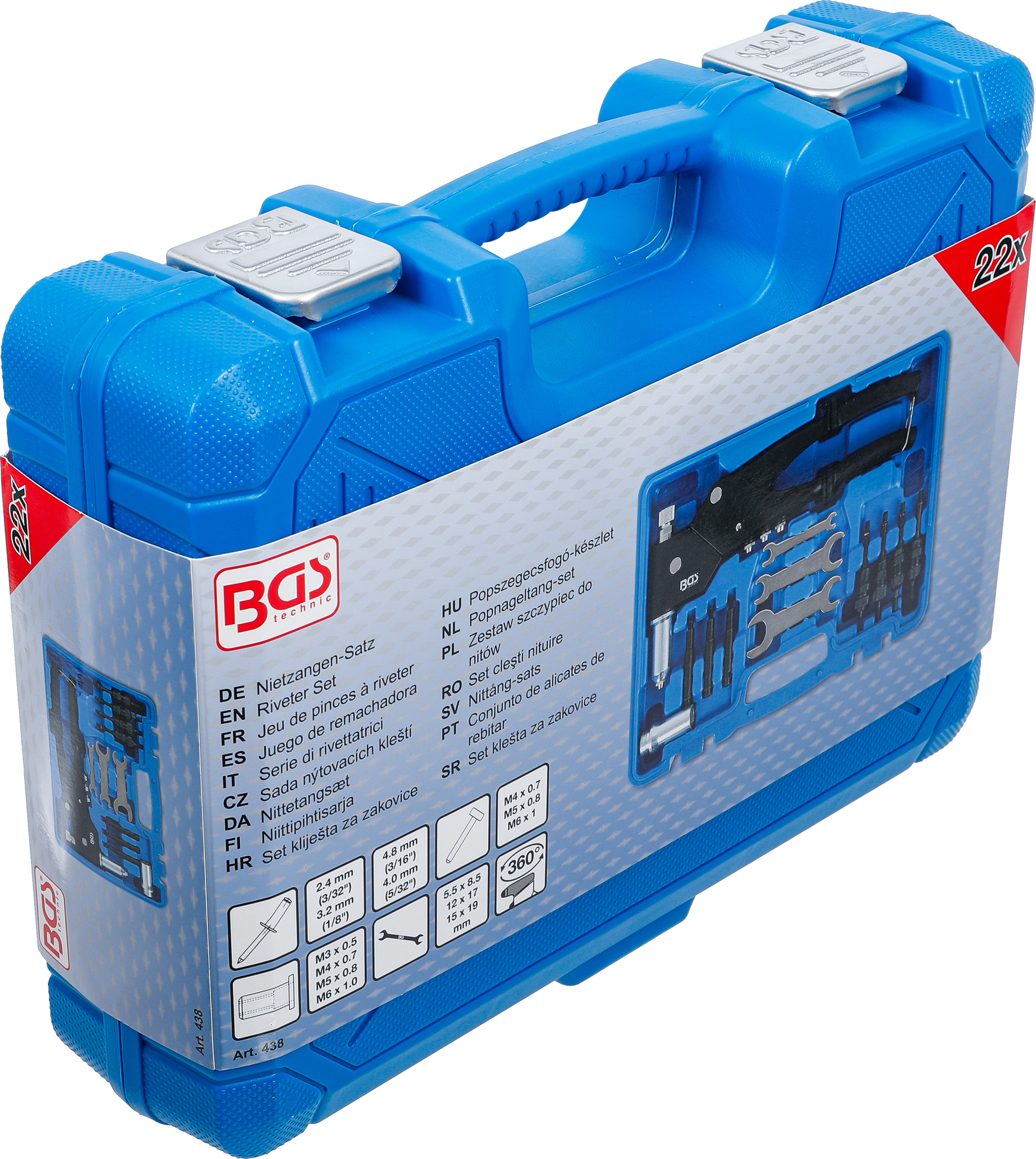 BGS Nietzangen-Satz | für Standardnieten, Nietmuttern und Nietbolzen