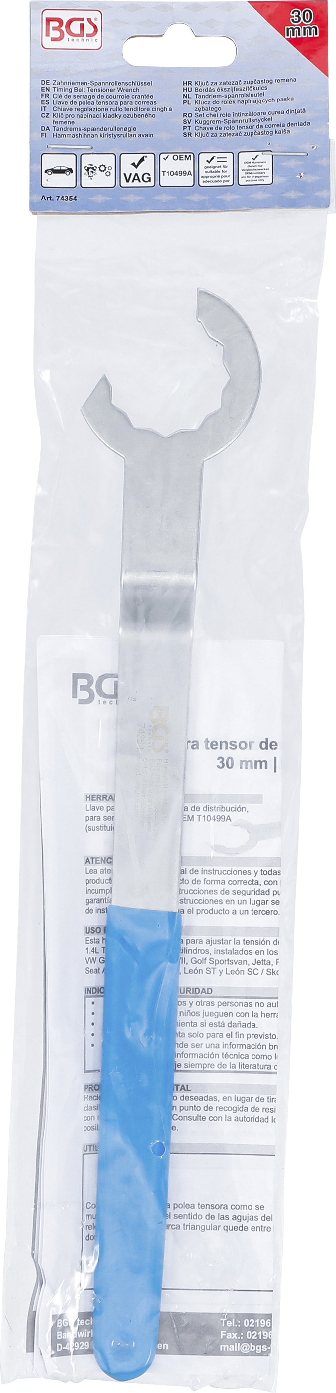 BGS Zahnriemen-Spannrollenschlüssel | für VAG | SW 30 mm