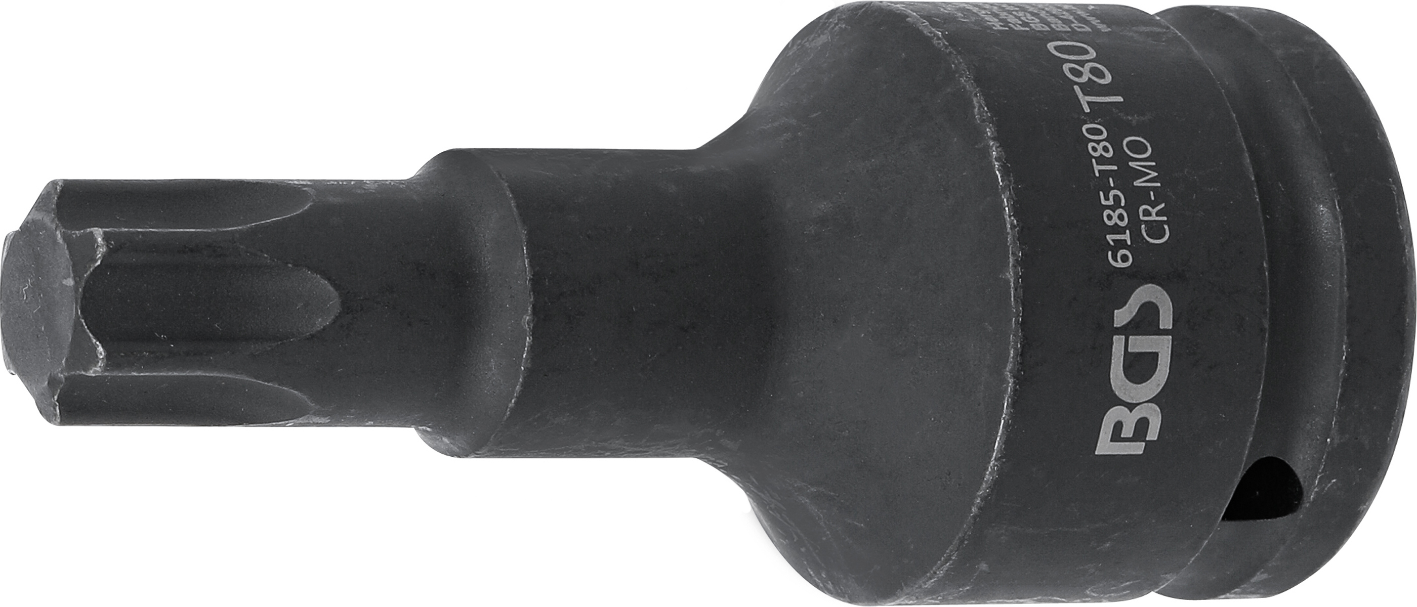 BGS Kraft-Bit-Einsatz | Länge 100 mm | Antrieb Innenvierkant 20 mm (3/4") | T-Profil (für Torx) T80