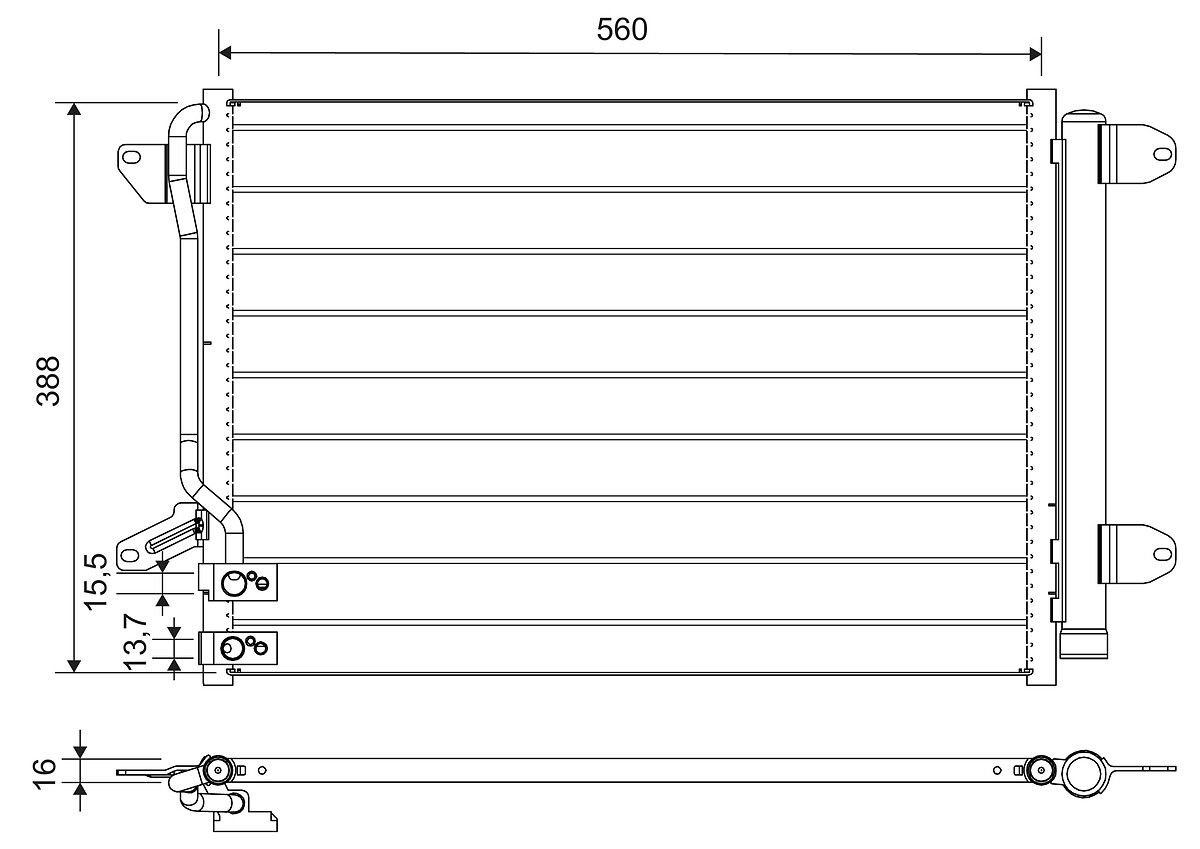 Kondensator, Klimaanlage