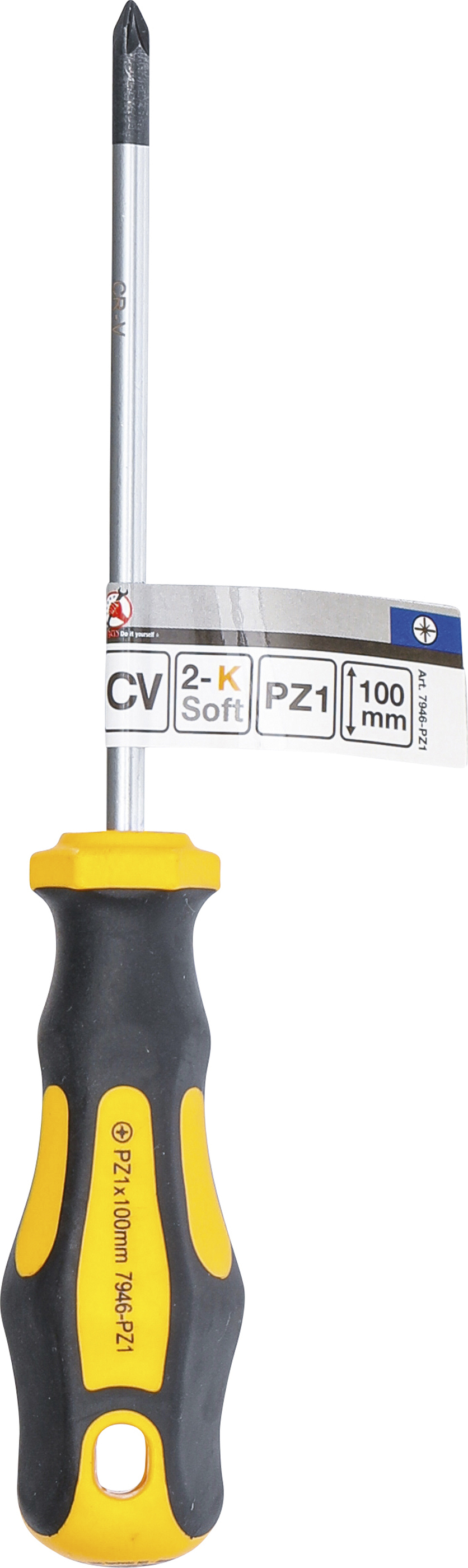 BGS Schraubendreher | Kreuzschlitz PZ1 | Klingenlänge 100 mm