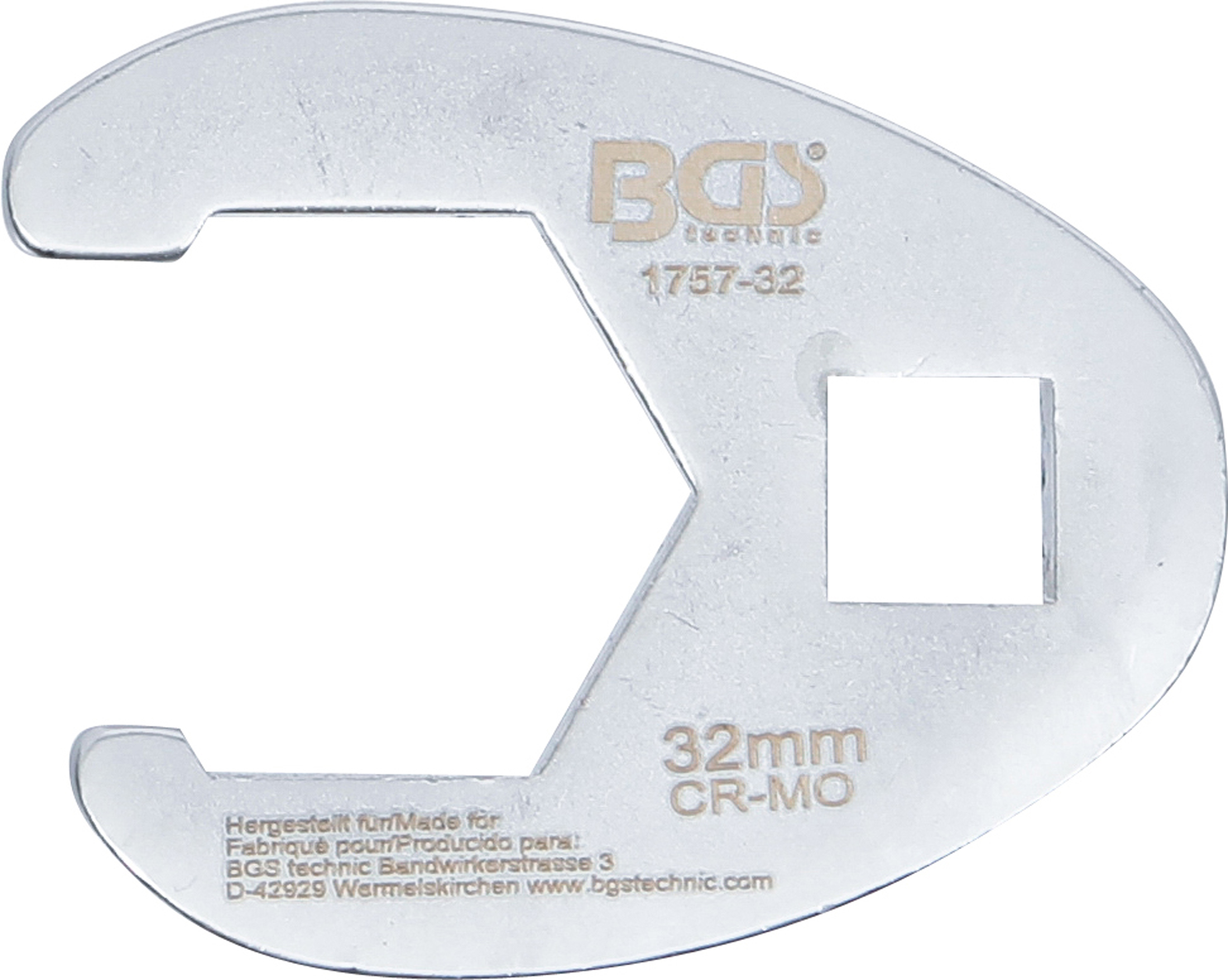 BGS Hahnenfußschlüssel | Antrieb Innenvierkant 12,5 mm (1/2") | SW 32 mm
