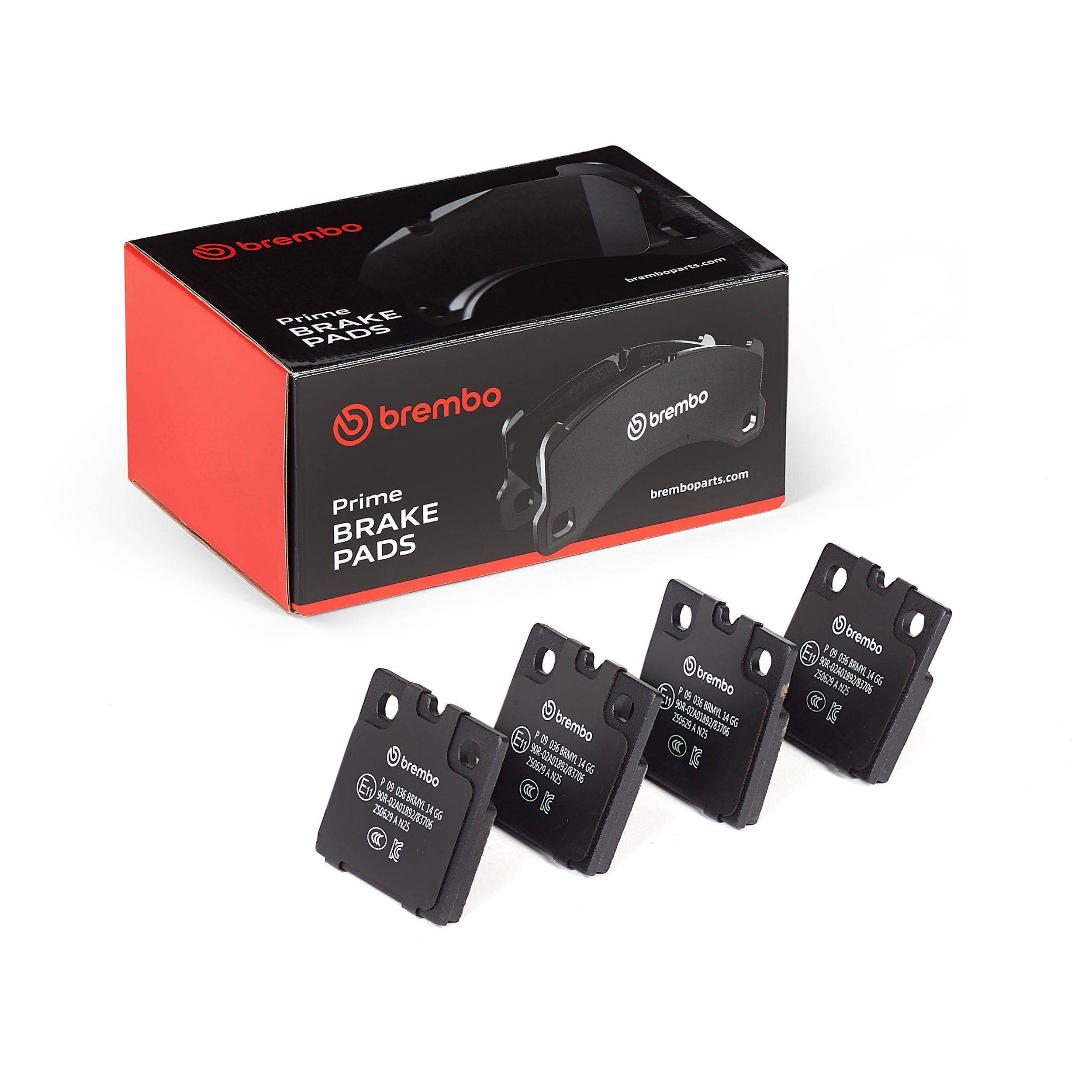 Bremsbelagsatz, Scheibenfeststellbremse “BREMBO 9 mm, exkl. Verschleißwarnkontakt , 56 mm”