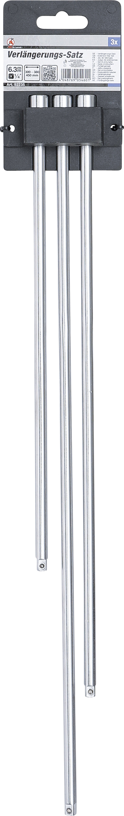 BGS Verlängerungs-Satz | 6,3 mm (1/4") | 300 / 380 / 450 mm | 3-tlg.