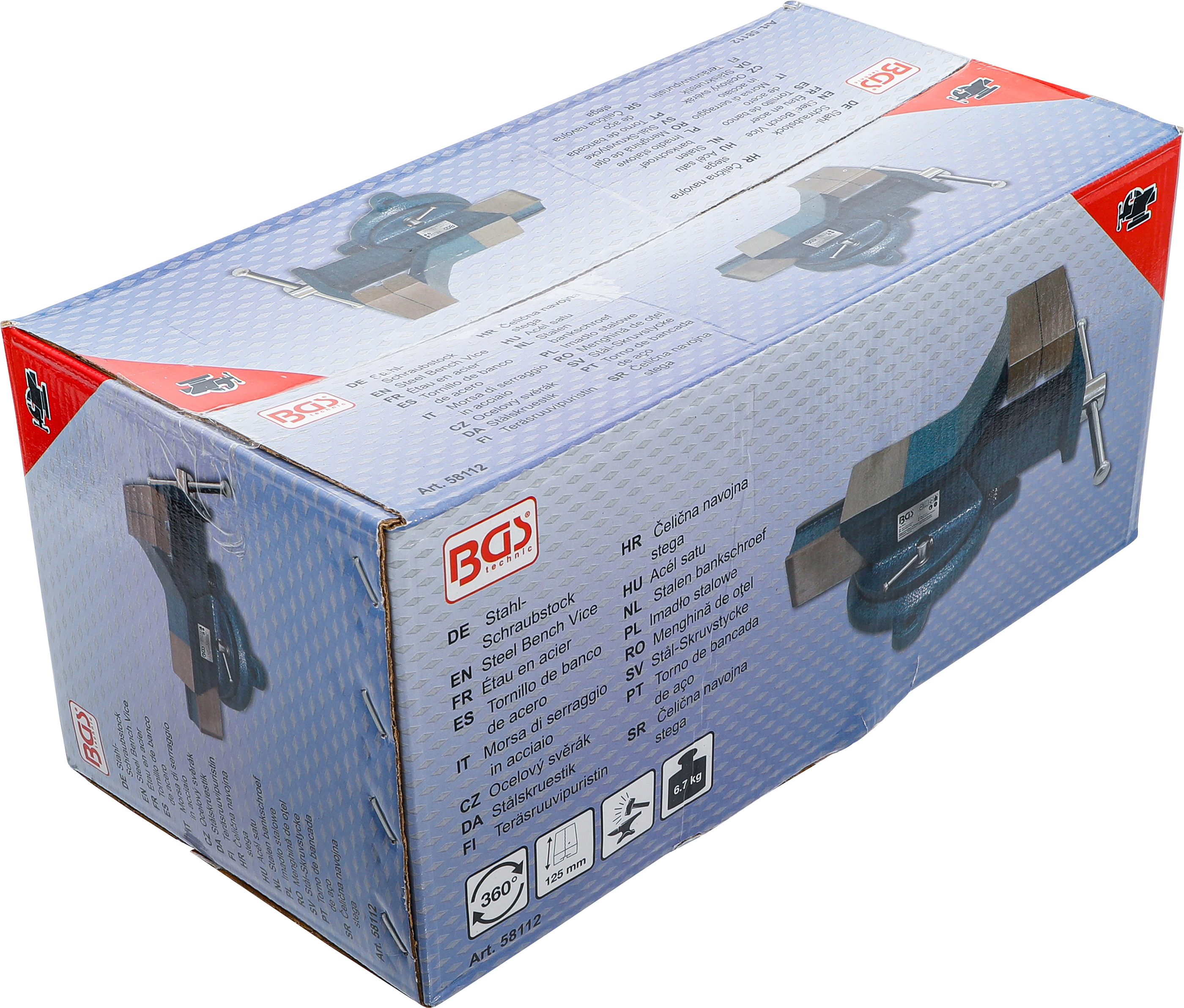 BGS Stahl-Schraubstock | geschmiedet | 125 mm Spannbacken