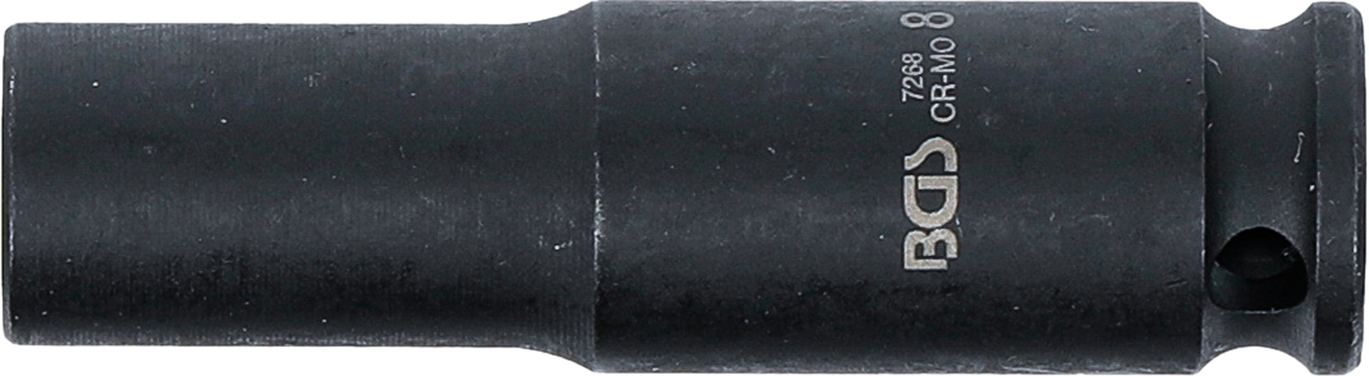 BGS Kraft-Steckschlüssel-Einsatz Sechskant, tief | Antrieb Innenvierkant 6,3 mm (1/4") | SW 8 mm