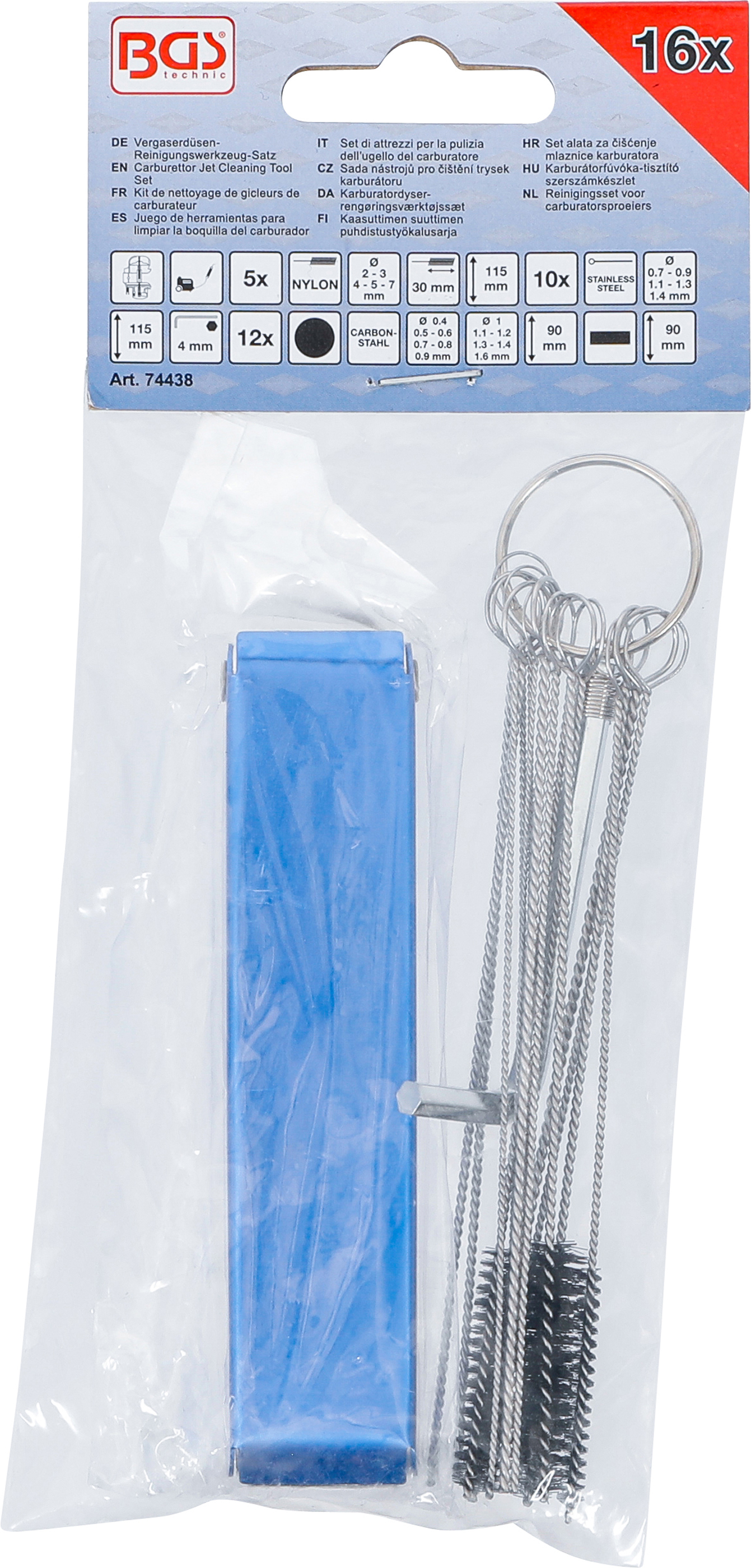 BGS Vergaserdüsen-Reinigungswerkzeug-Satz | 16-tlg.