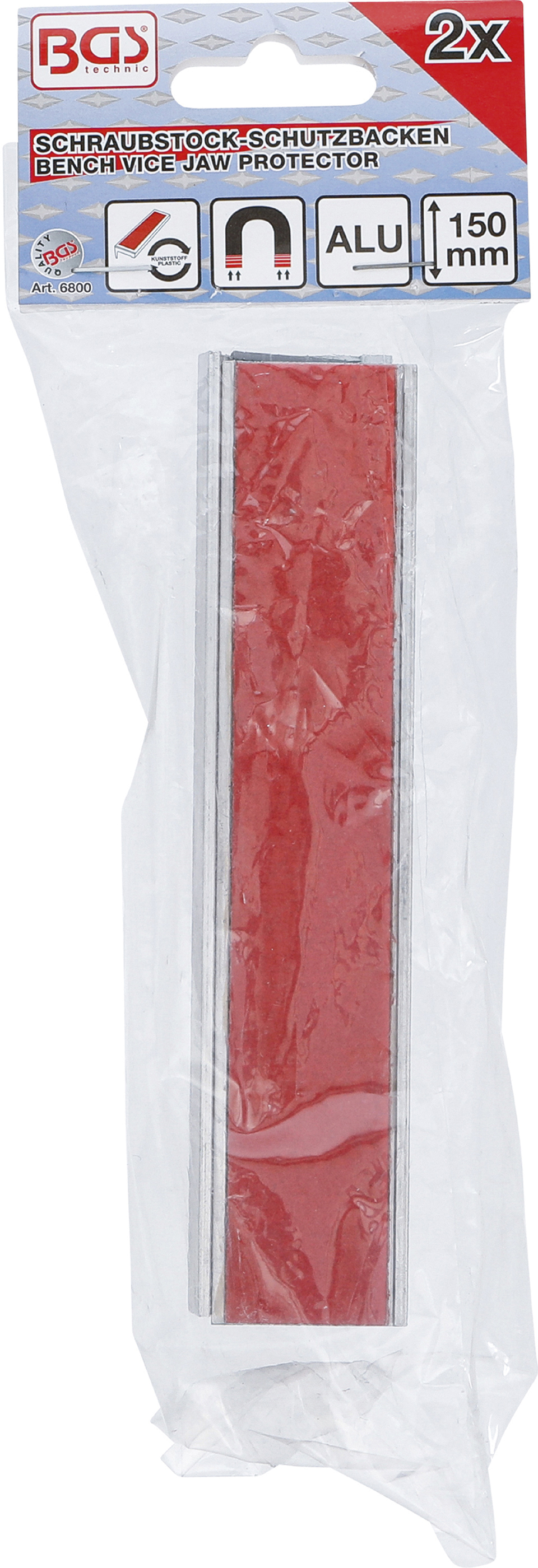BGS Schraubstock-Schutzbacken | Aluminium | Breite 150 mm | 2-tlg.