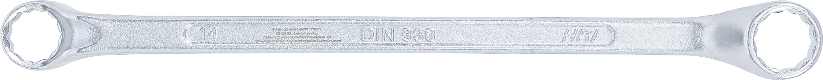 BGS Doppel-Ringschlüssel, gekröpft | SW 14 x 15 mm