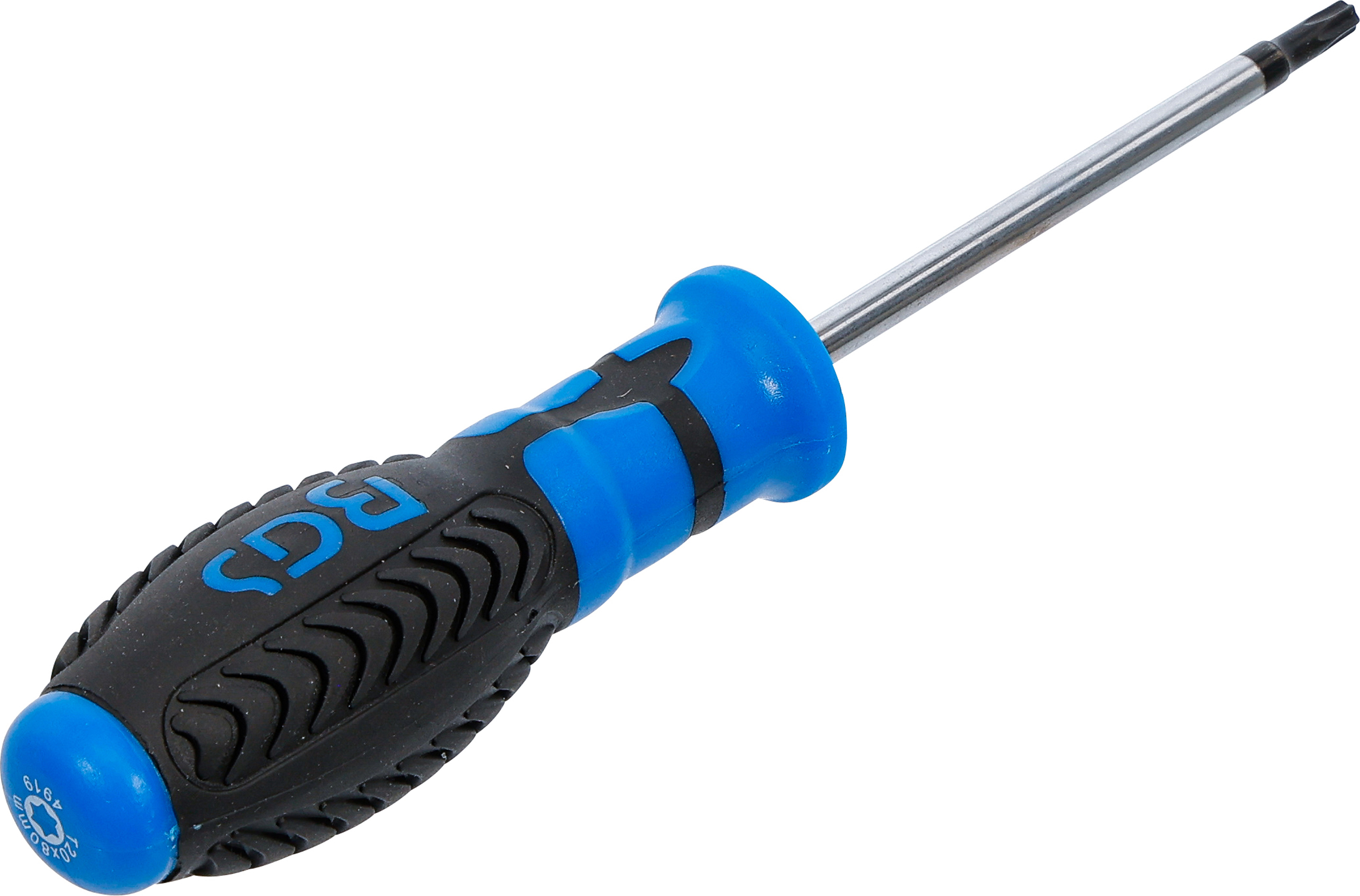 BGS Schraubendreher | T-Profil (für Torx) T20 | Klingenlänge 80 mm