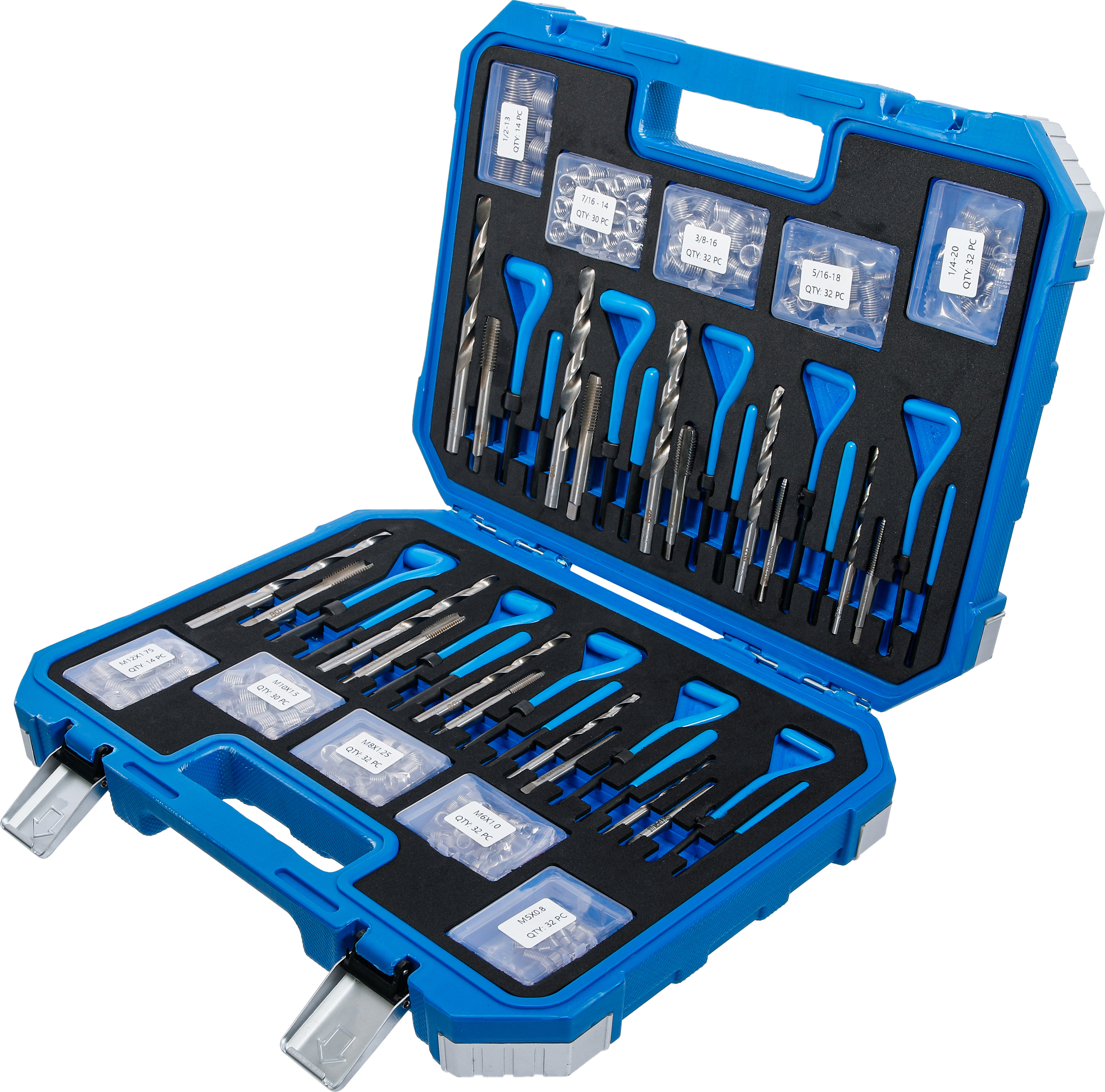 BGS Gewinde-Reparatursatz | metrisch / Zollgrößen | M5 - M12, 1/4" - 1/2" | 320-tlg.