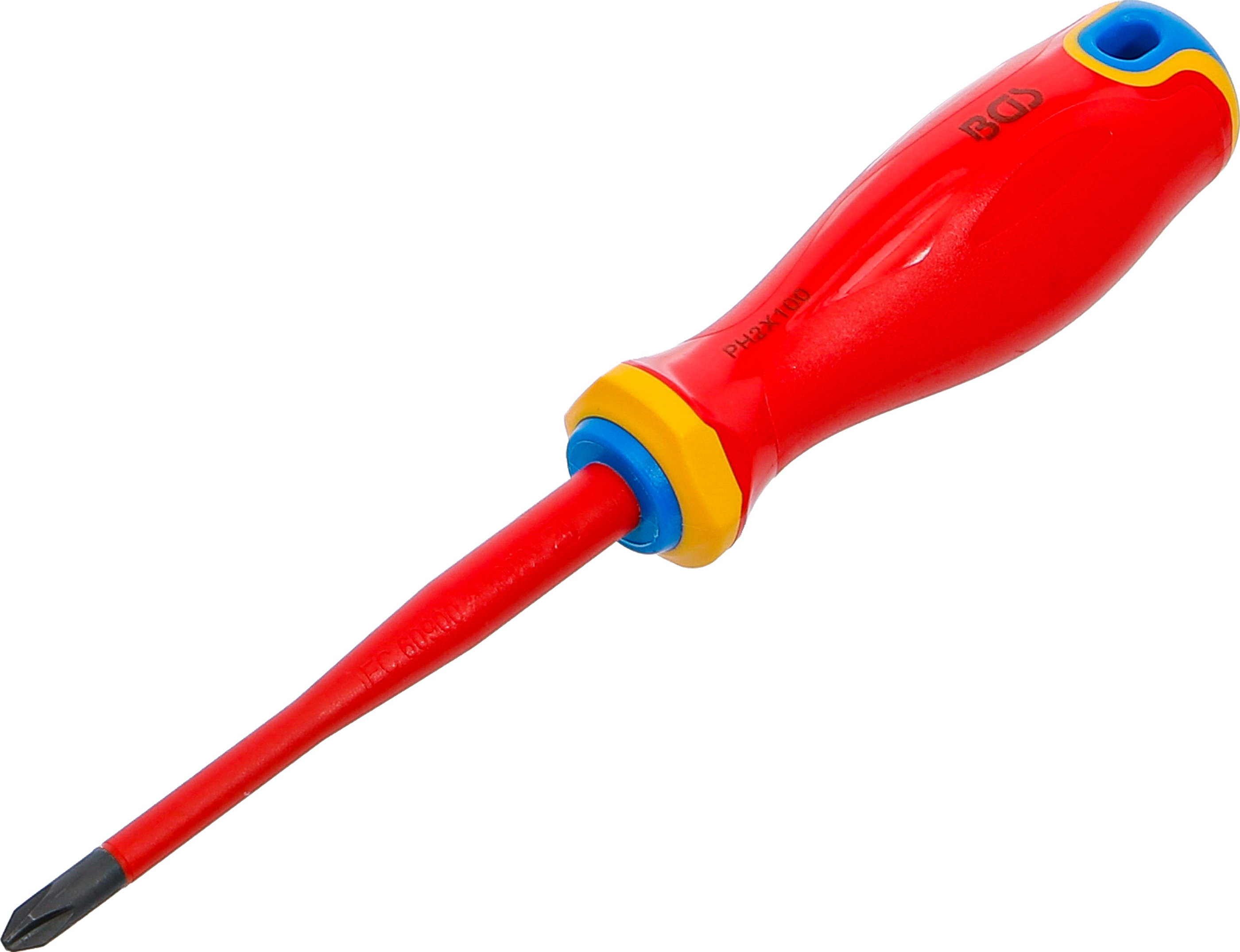 BGS VDE-Schraubendreher | extra dünne Spitze | Kreuzschlitz PH2