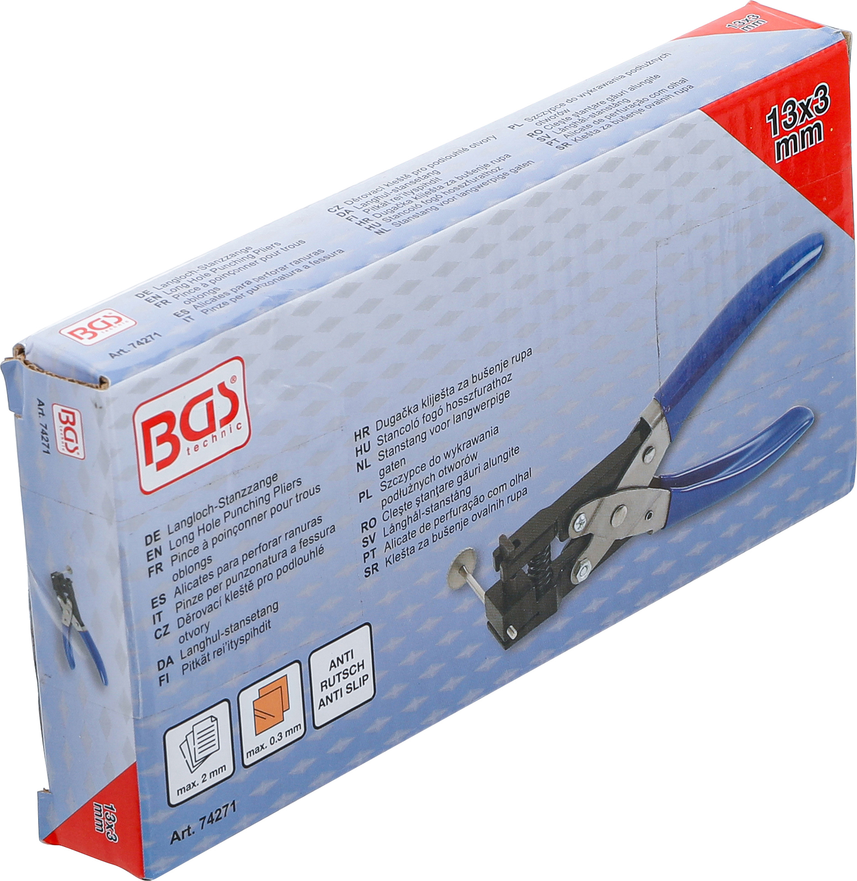 BGS Langloch-Stanzzange | 13 x 3 mm