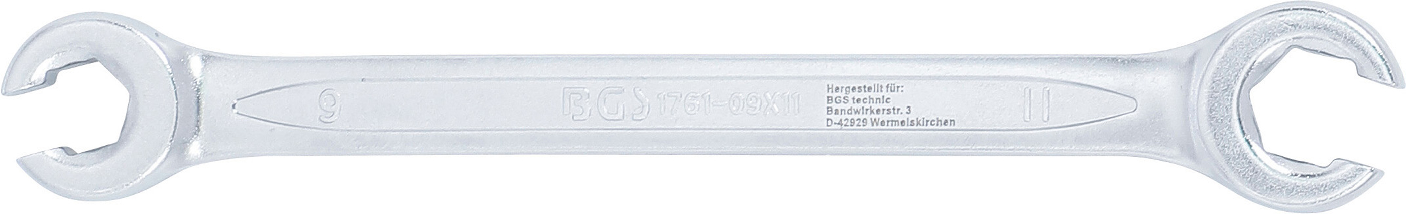 BGS Offener Doppel-Ringschlüssel | SW 9 x 11 mm