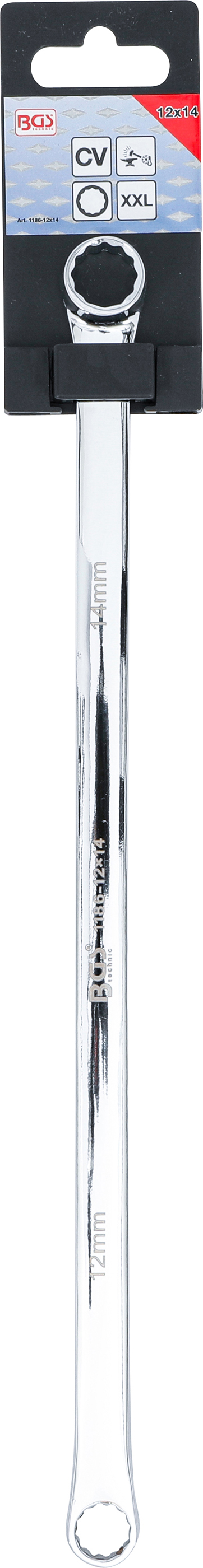 BGS Doppel-Ringschlüssel | extra lang | SW 12 x 14 mm