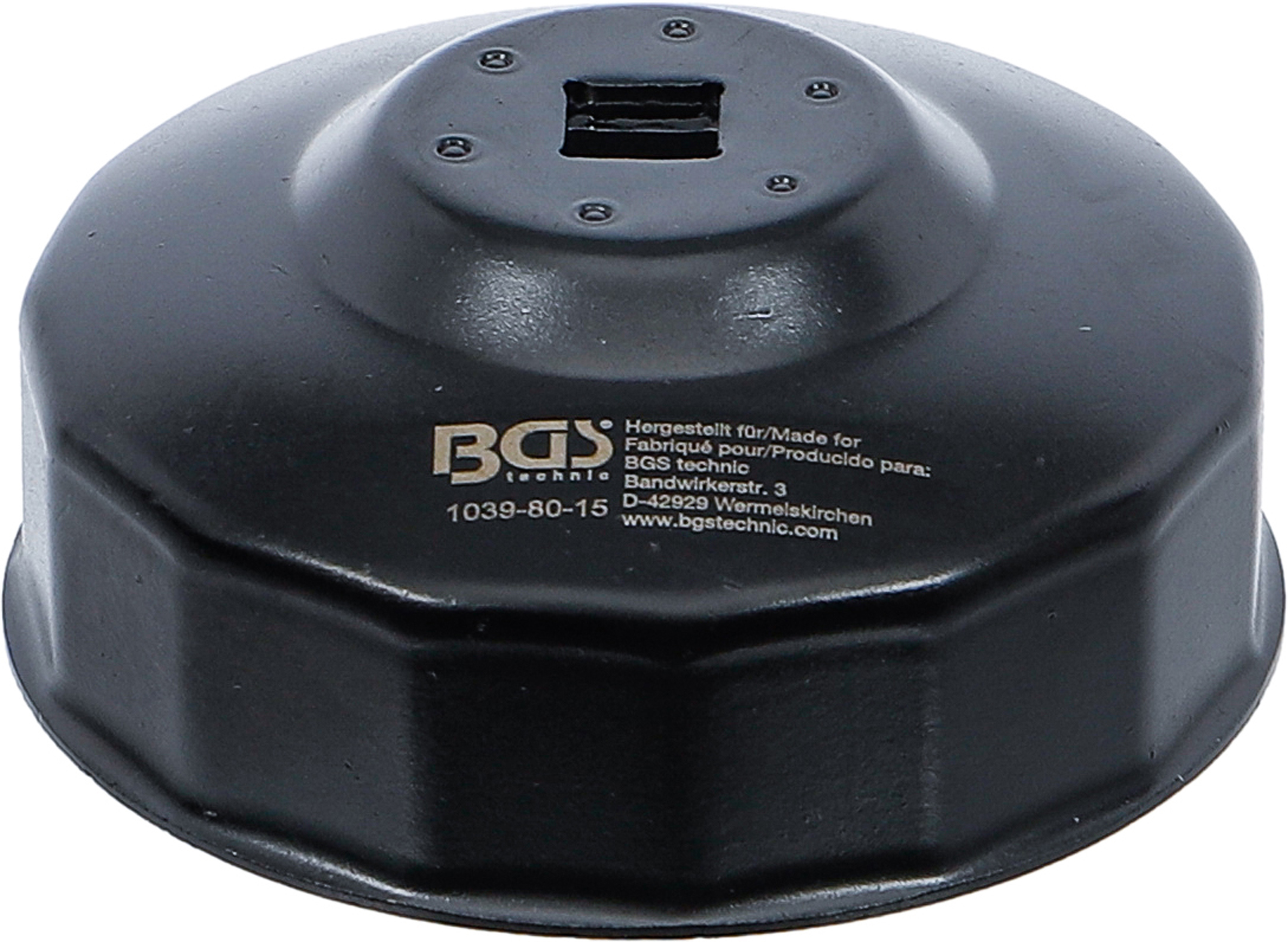 BGS Ölfilterschlüssel | 15-kant | Ø 80 mm | für Honda, Mazda, Nissan, Opel