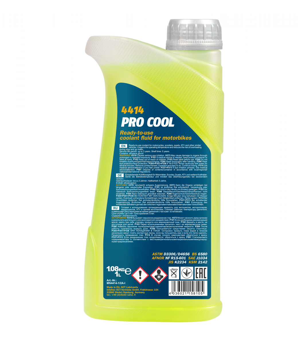 Mannol 4414 Pro Cool Kühlerfrostschutz  Motorrad 1 Liter