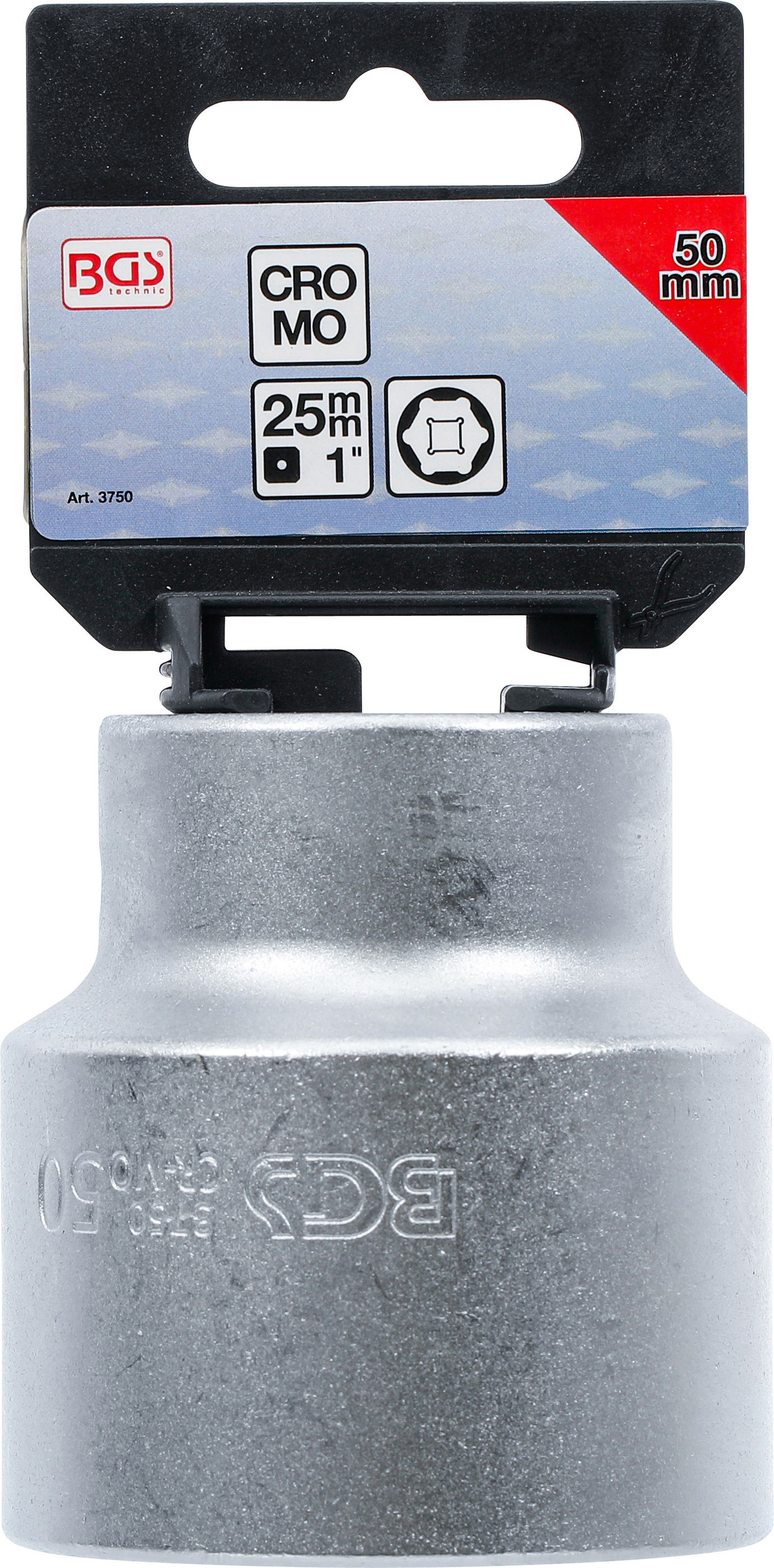 BGS Steckschlüssel-Einsatz Sechskant | Antrieb Innenvierkant 25 mm (1") | SW 50 mm