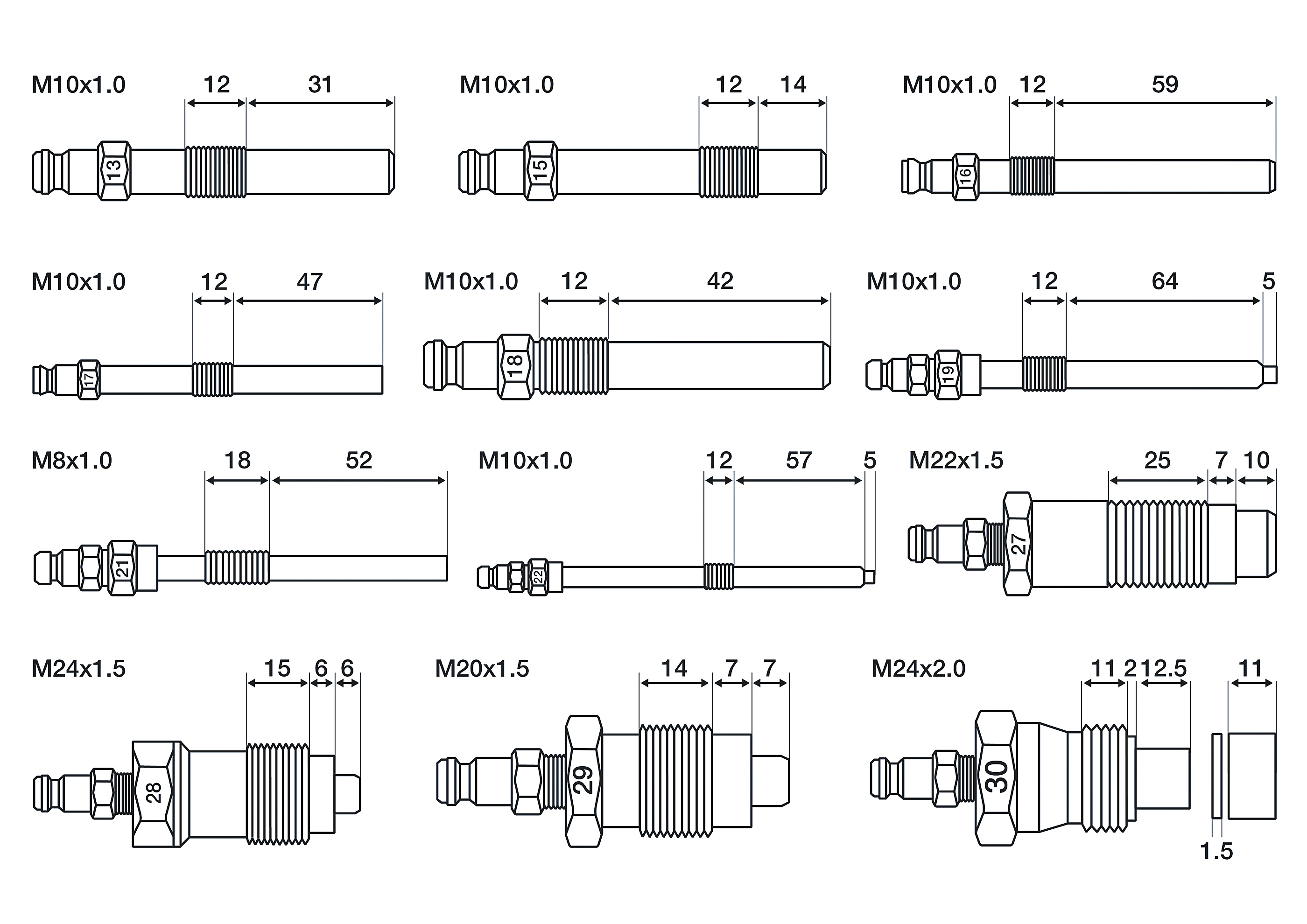 BGS Kompressionstester-Satz für Benzin- und Dieselmotoren